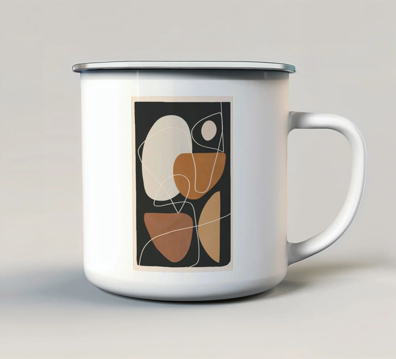 Minimal Colorful Abstract Shapes 3 tazza in smalto da Flow Line