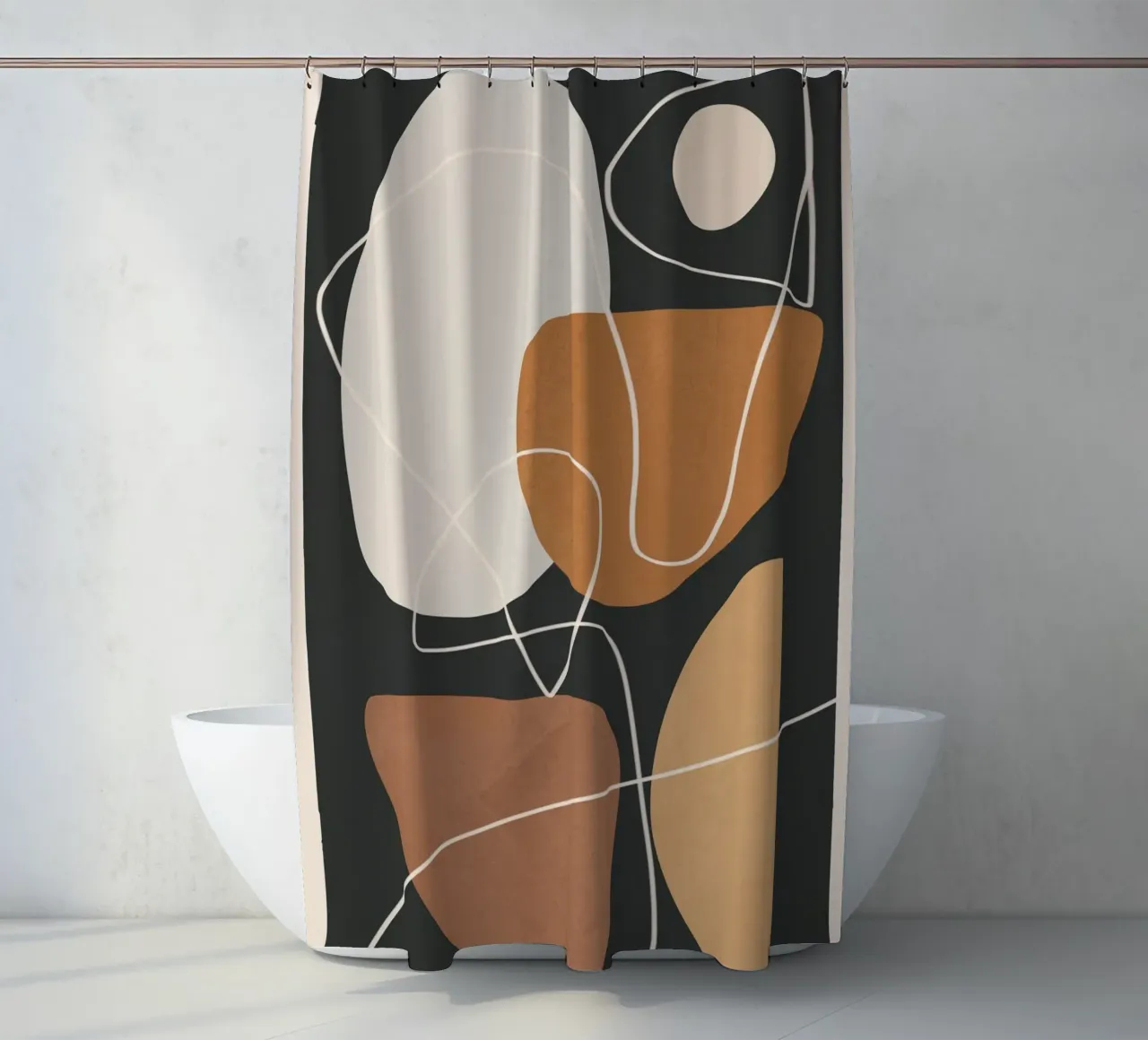 Minimal Colorful Abstract Shapes 3 tenda da doccia da Flow Line