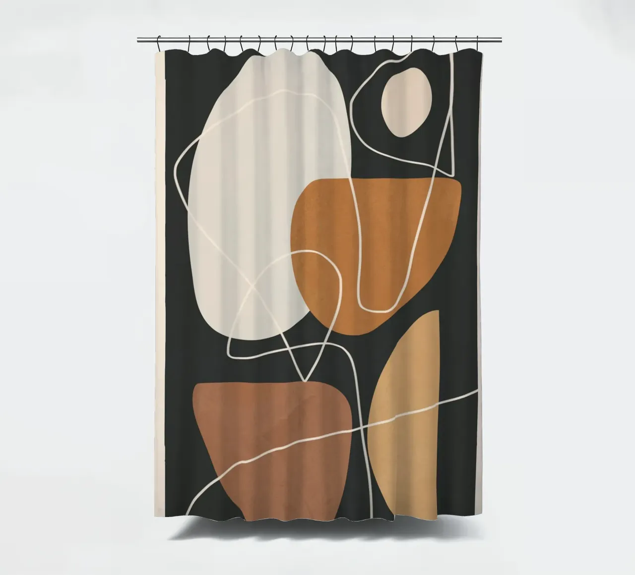 Minimal Colorful Abstract Shapes 3 tenda da doccia da Flow Line