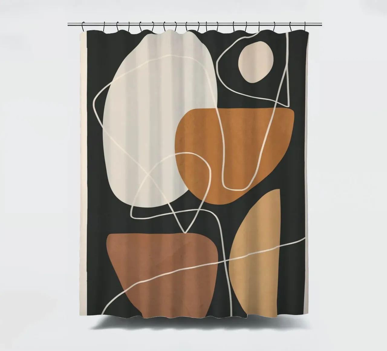 Minimal Colorful Abstract Shapes 3 tenda da doccia da Flow Line