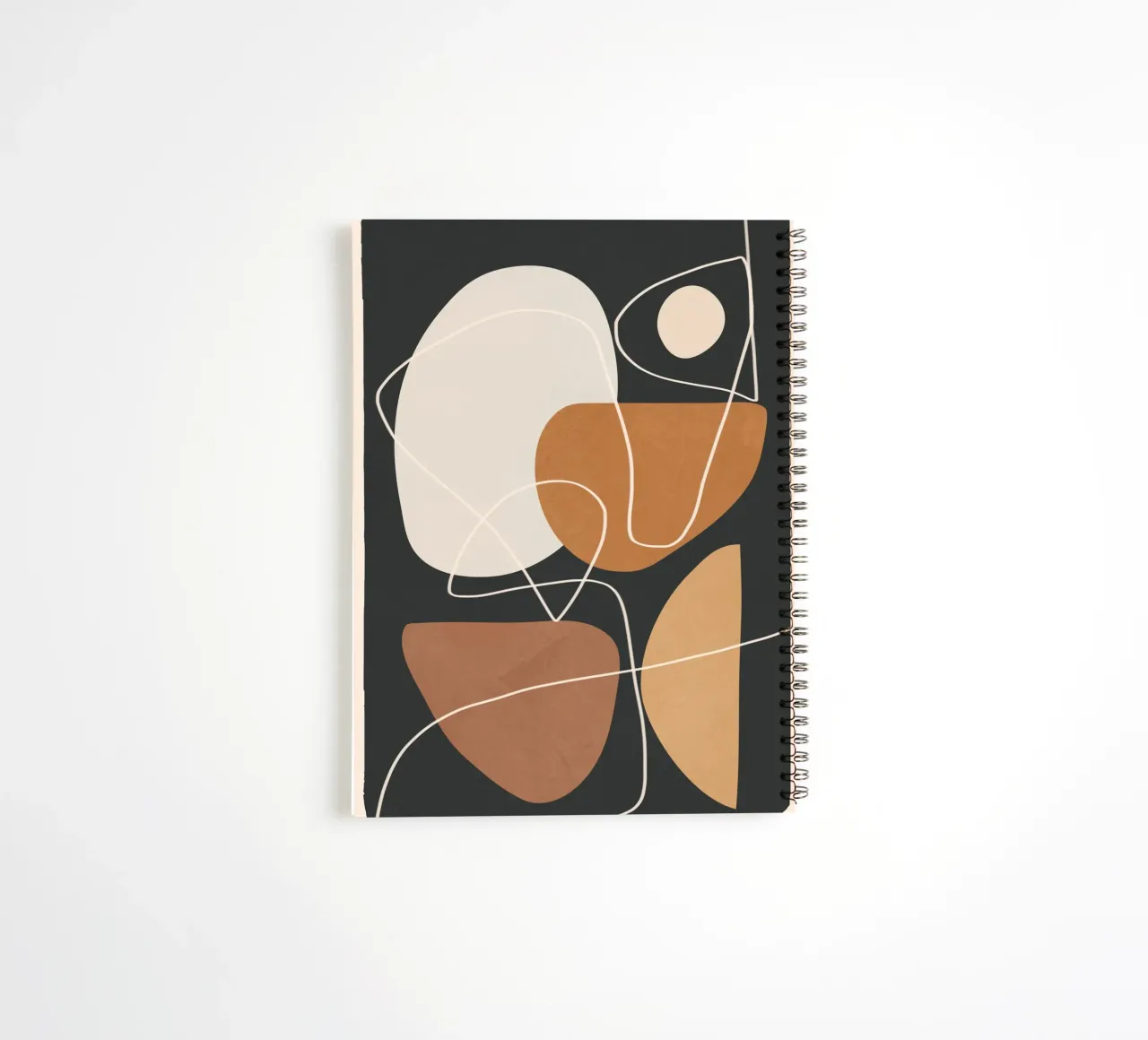 Minimal Colorful Abstract Shapes 3 spiral notebook by Flow Line