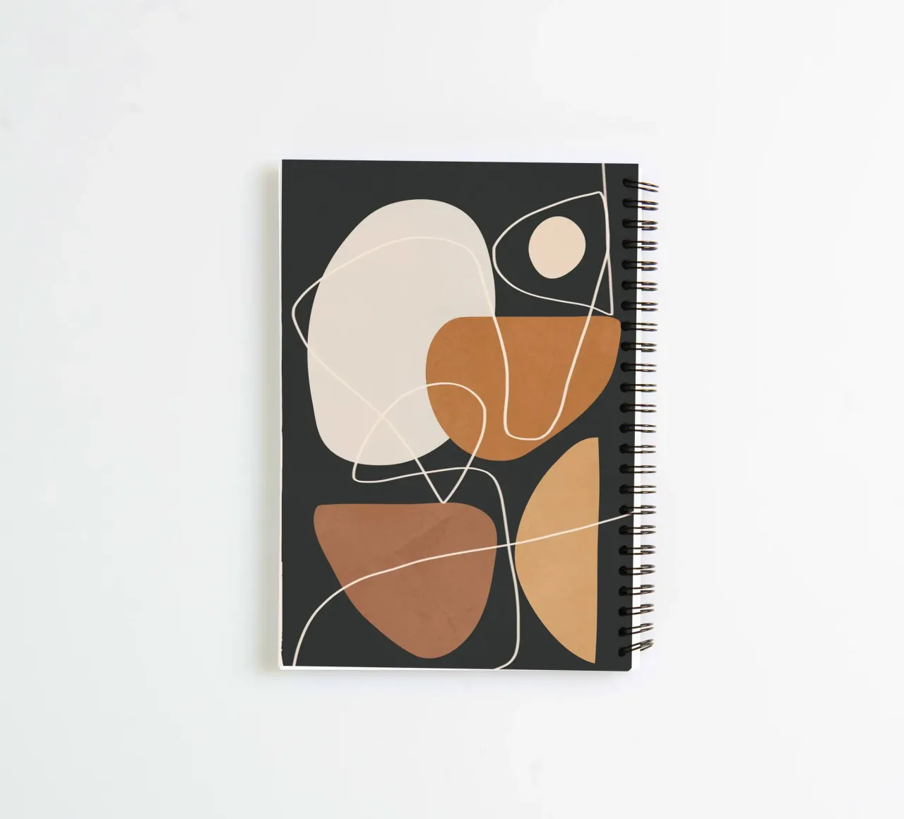 Minimal Colorful Abstract Shapes 3 spiral notebook by Flow Line