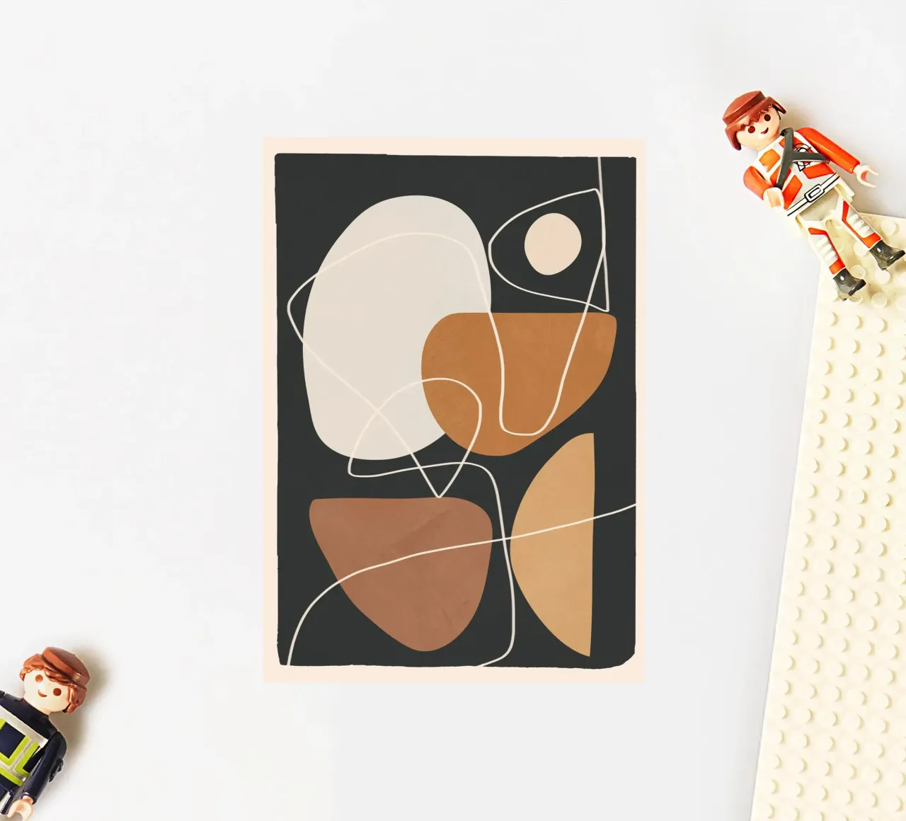 Minimal Colorful Abstract Shapes 3 sticker van Flow Line