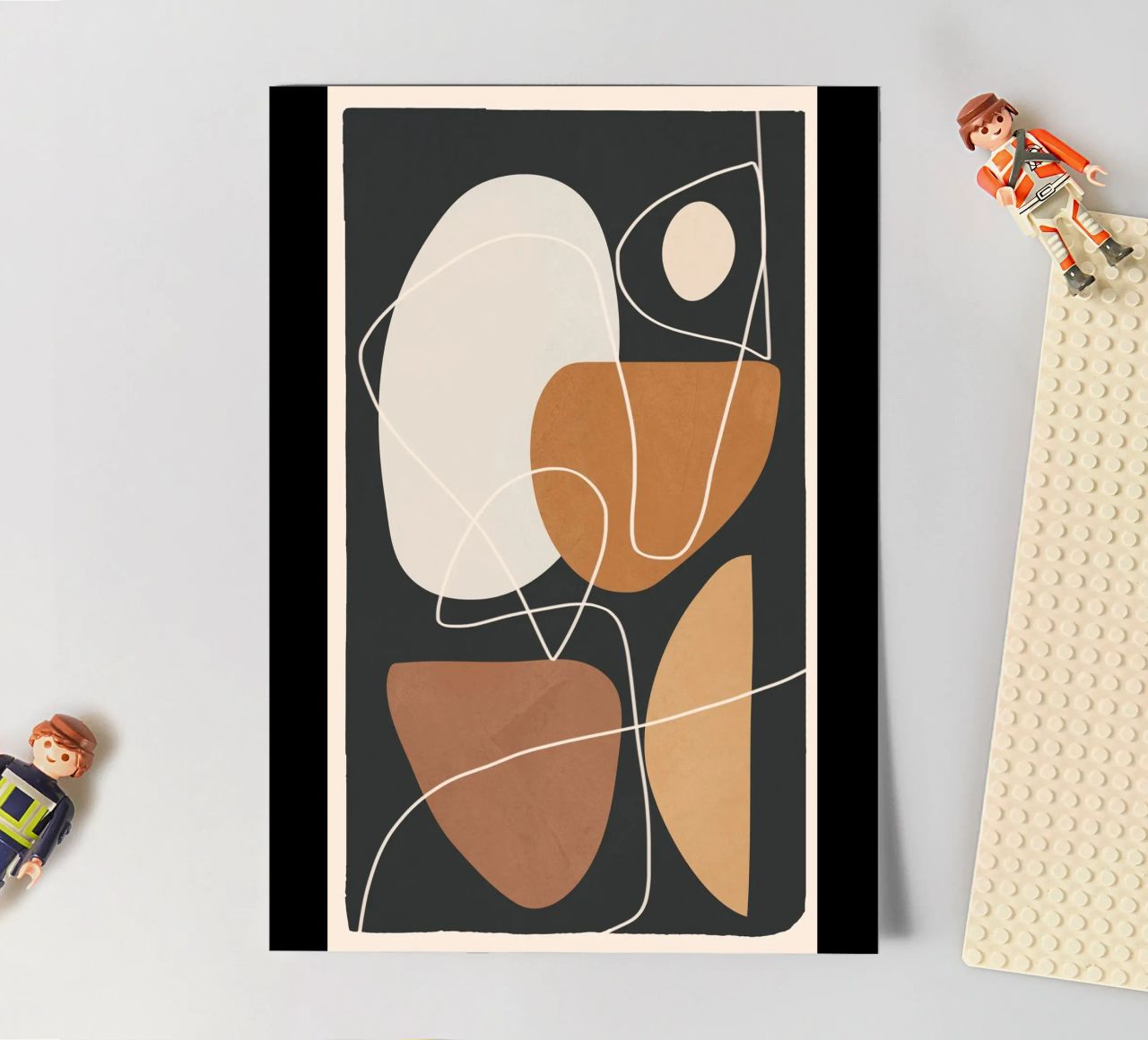 Minimal Colorful Abstract Shapes 3 foglio adesivo da Flow Line