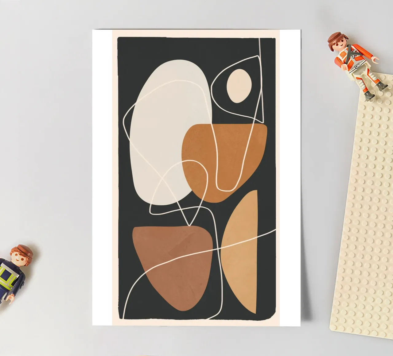 Minimal Colorful Abstract Shapes 3 foglio adesivo da Flow Line