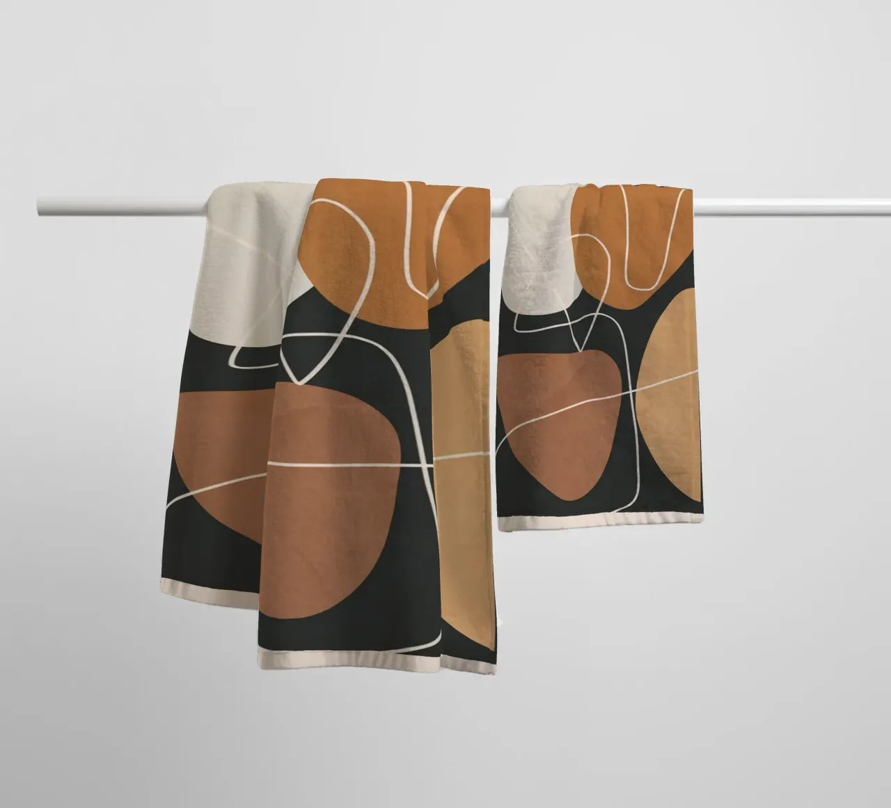Minimal Colorful Abstract Shapes 3 asciugamano da bagno da Flow Line