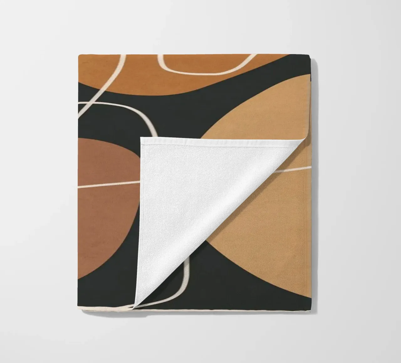 Minimal Colorful Abstract Shapes 3 strandhanddoek van Flow Line