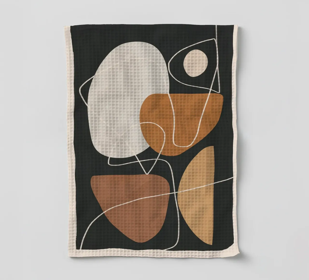 Minimal Colorful Abstract Shapes 3 torchon de Flow Line