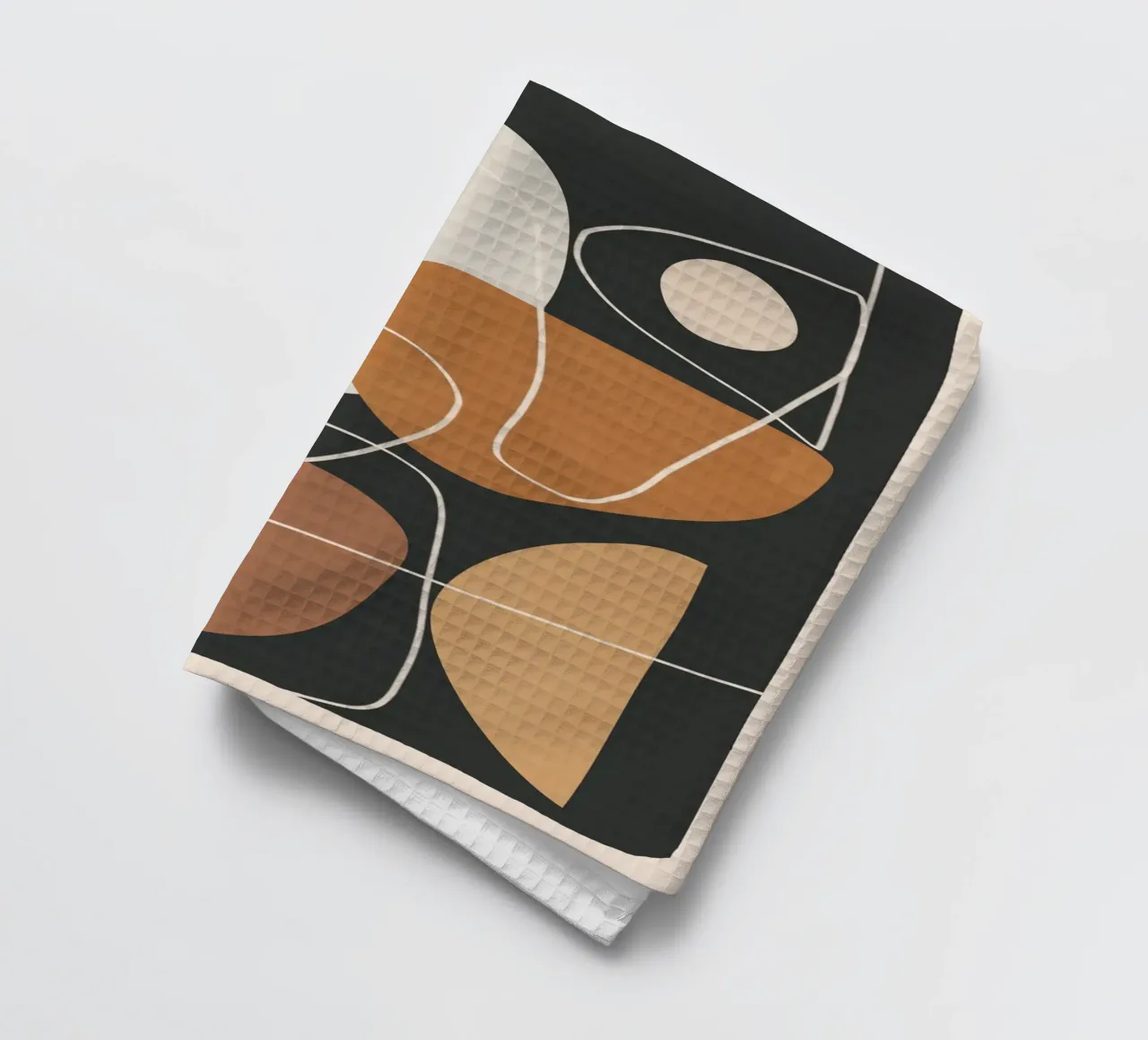 Minimal Colorful Abstract Shapes 3 torchon de Flow Line