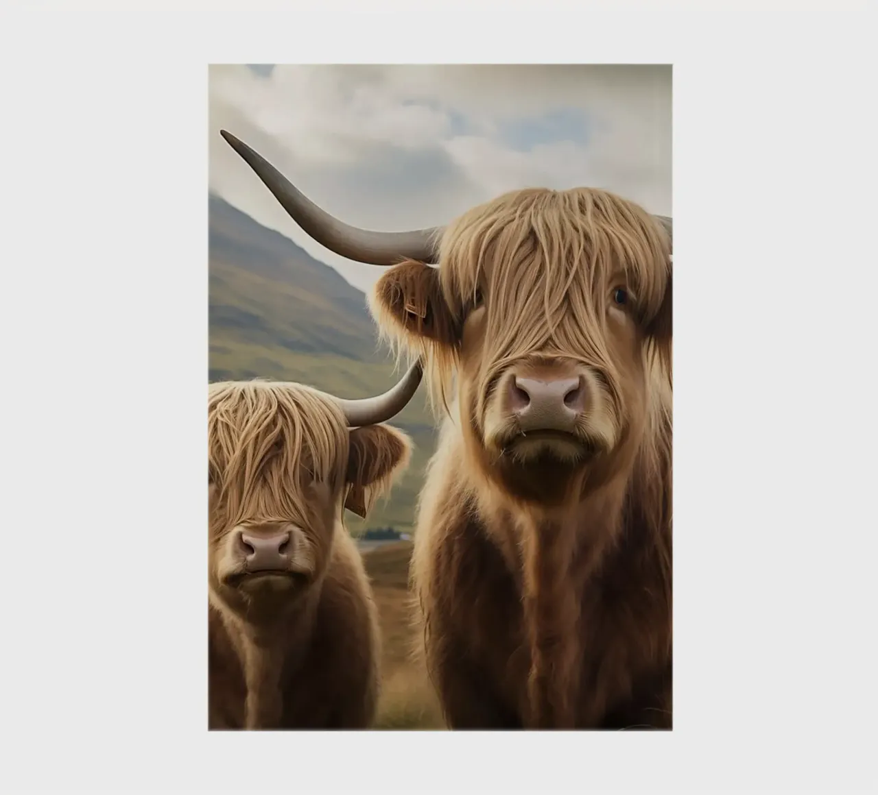 highland cattle cows horns notebook by Kirsten C Nolan