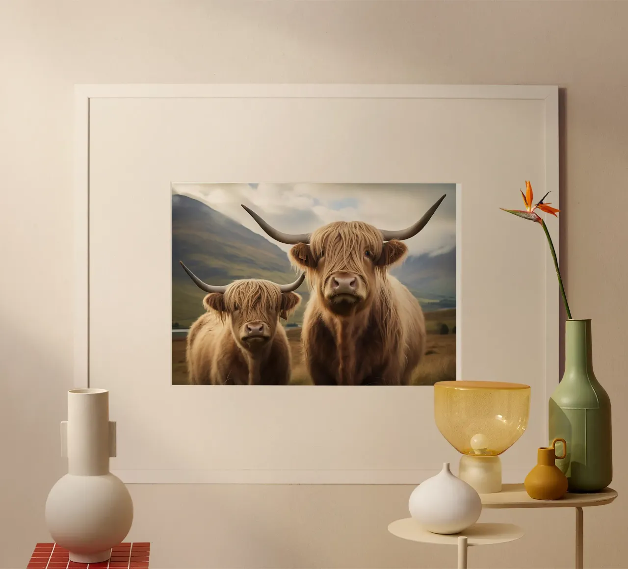corna di bovini highland carta hahnemühle da Kirsten C Nolan