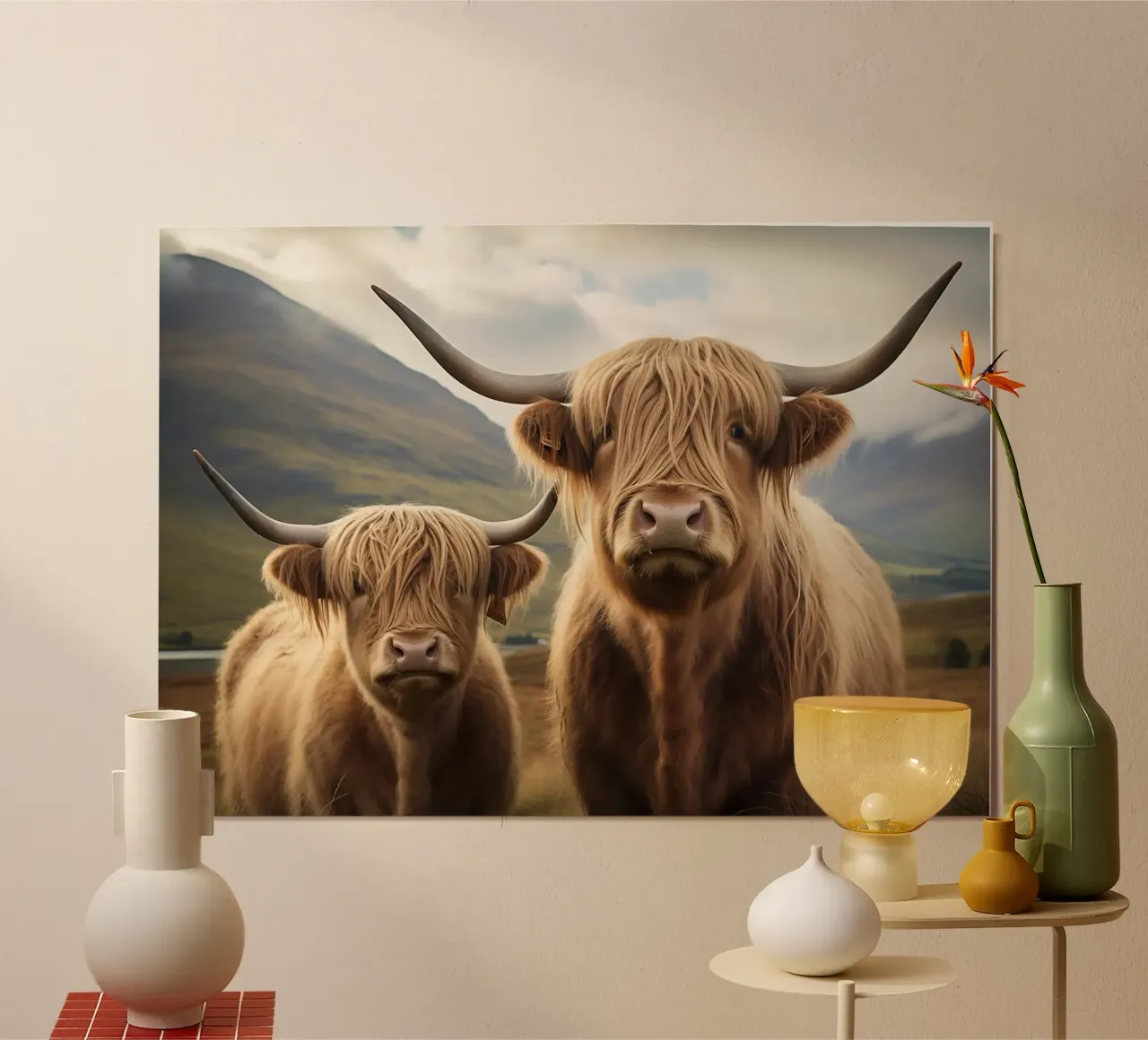 corna di bovini highland carta hahnemühle da Kirsten C Nolan