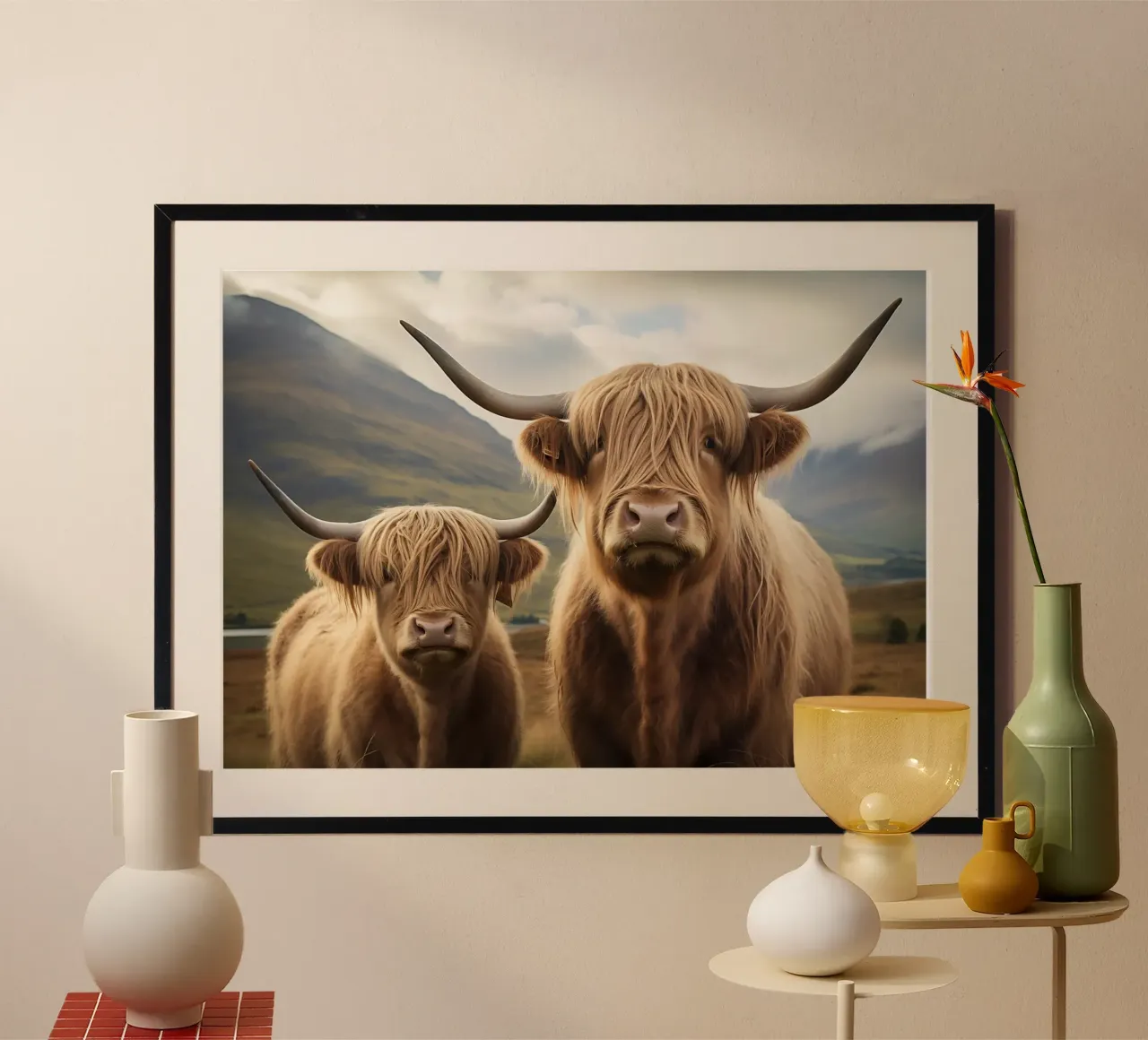 corna di bovini highland carta hahnemühle da Kirsten C Nolan