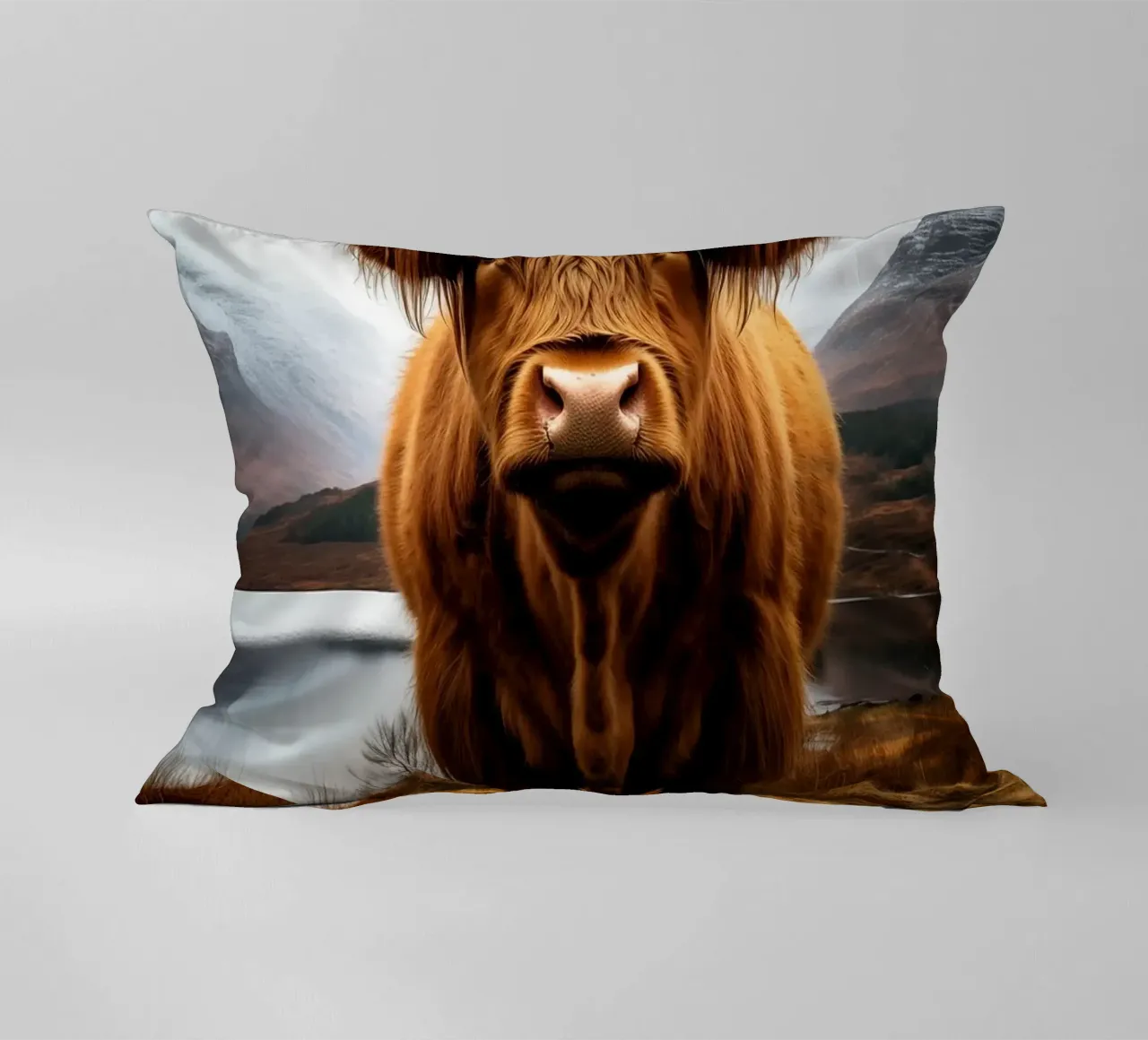 corna di mucca highland cuscino da Kirsten C Nolan