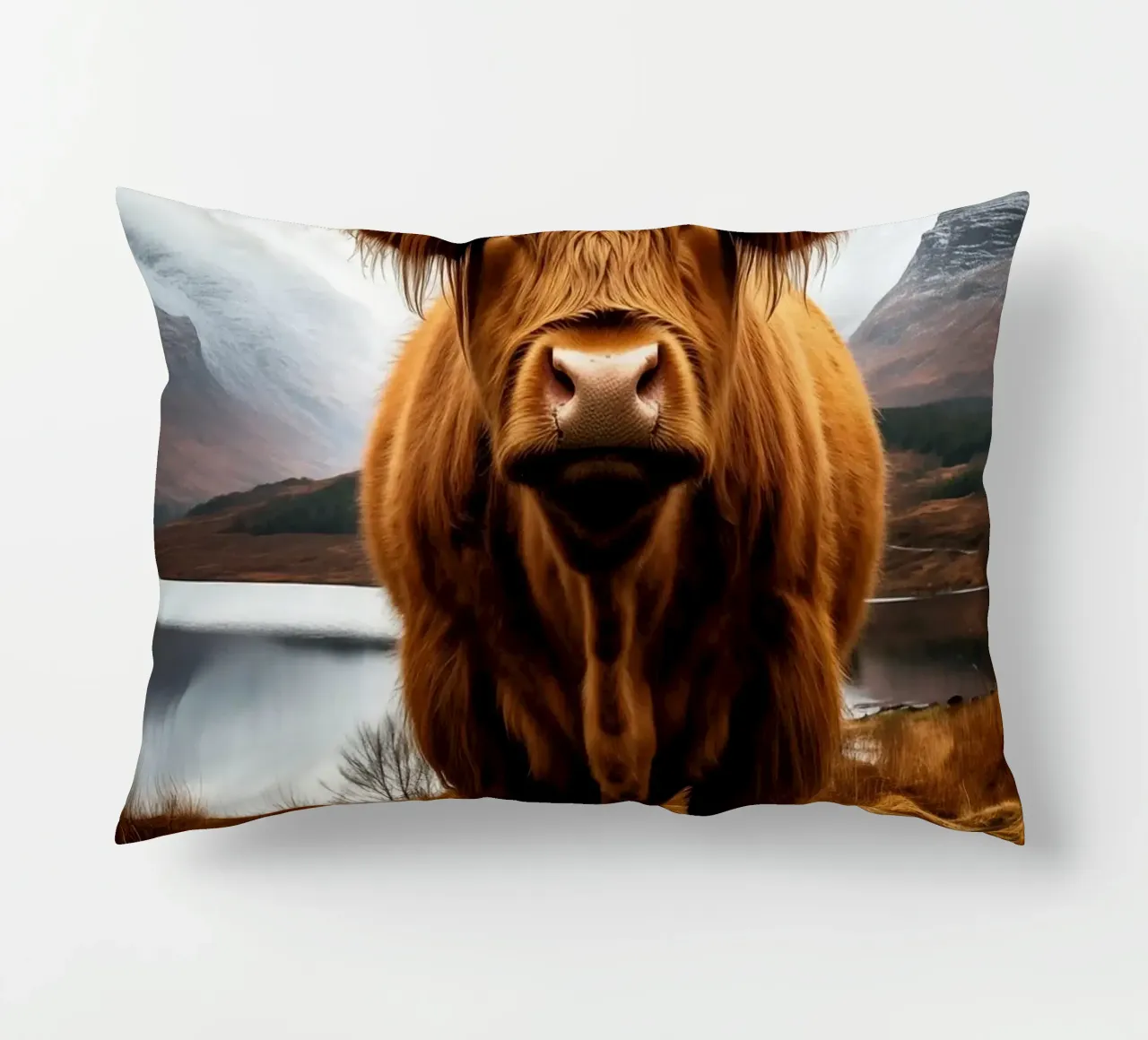 corna di mucca highland cuscino da Kirsten C Nolan