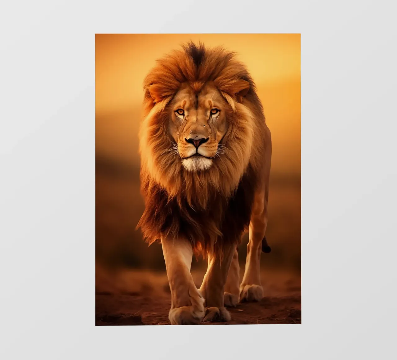 leone animale fauna selvatica telo in pvc da Kirsten C Nolan