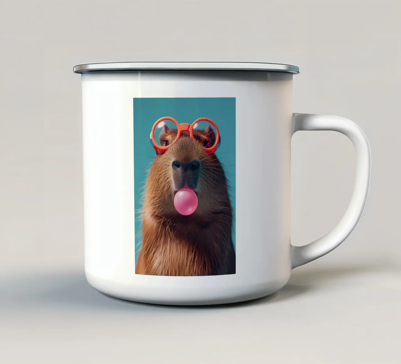 capibara animale bubblegum tazza in smalto da Kirsten C Nolan