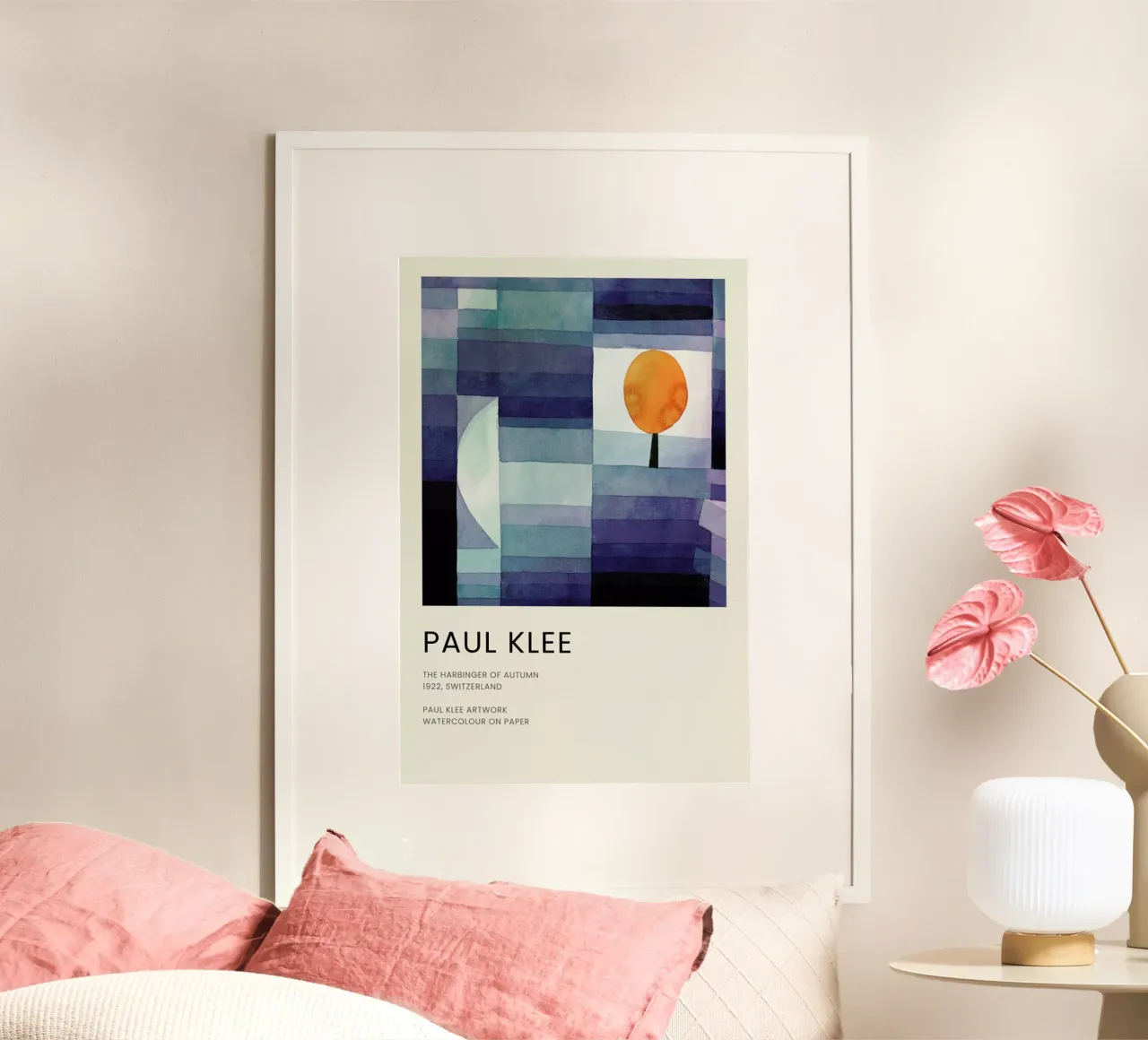 Klee - The Harbinger of Autumn poster con telaio in alluminio da Vintage by JUNIQE