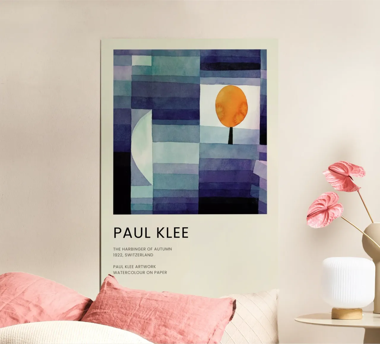 Klee - The Harbinger of Autumn poster con telaio in alluminio da Vintage by JUNIQE