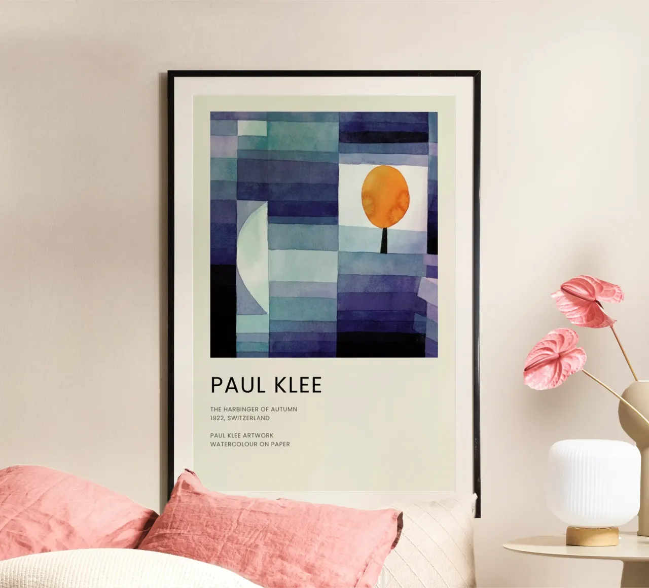 Klee - The Harbinger of Autumn poster con telaio in alluminio da Vintage by JUNIQE