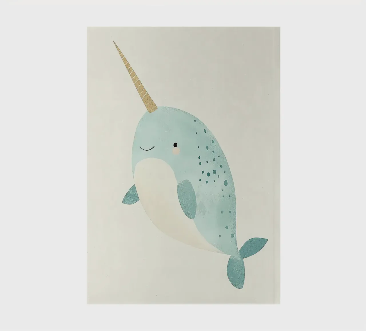 narwhal smile unicorn horn notebook by James Isaac Jackson