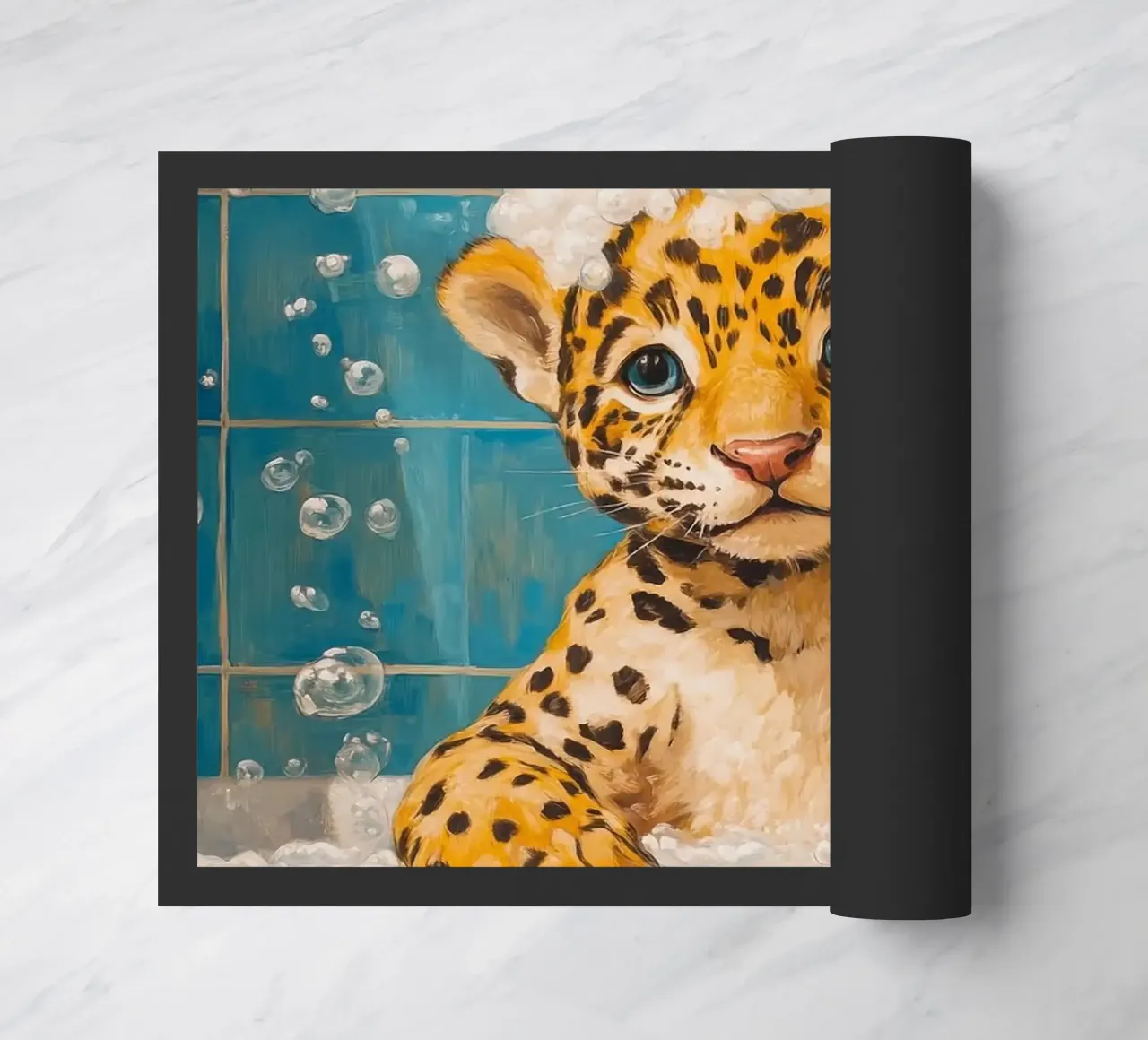 bolle per vasca da bagno leopardate zerbino da James Isaac Jackson
