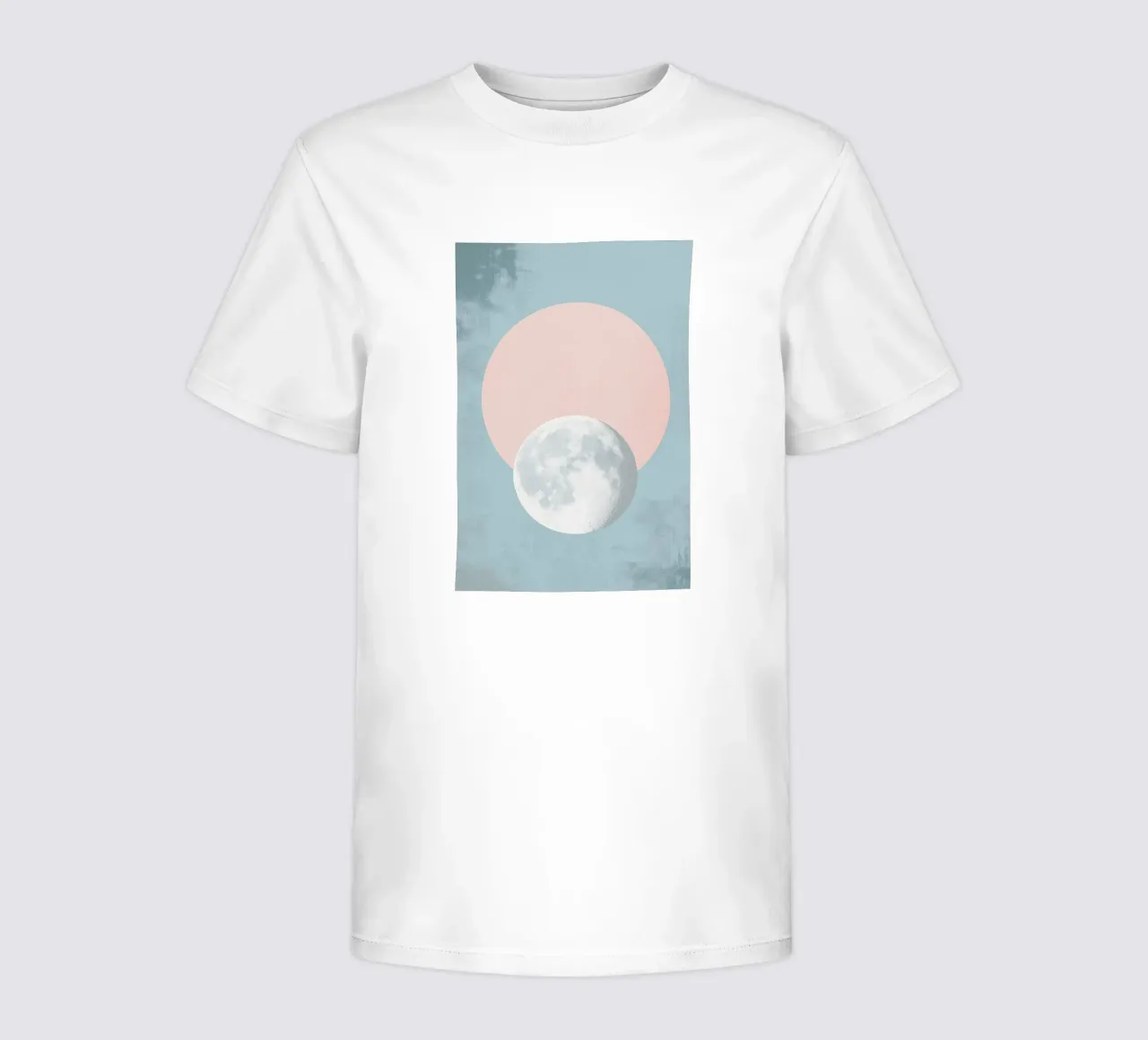Luna pastel en círculo camiseta para niños de Carinaprint