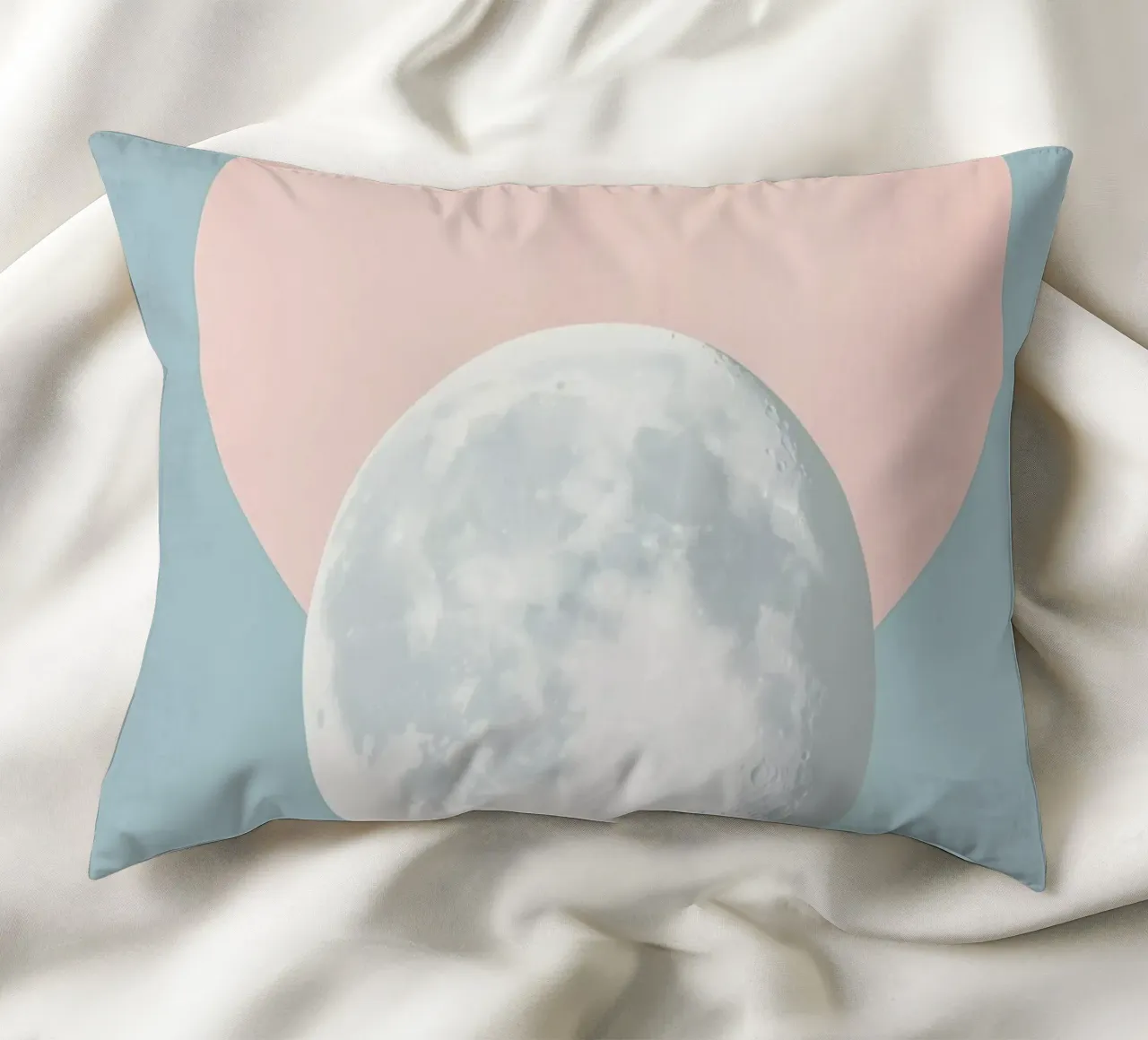 Luna pastello in cerchio cuscino da Carinaprint