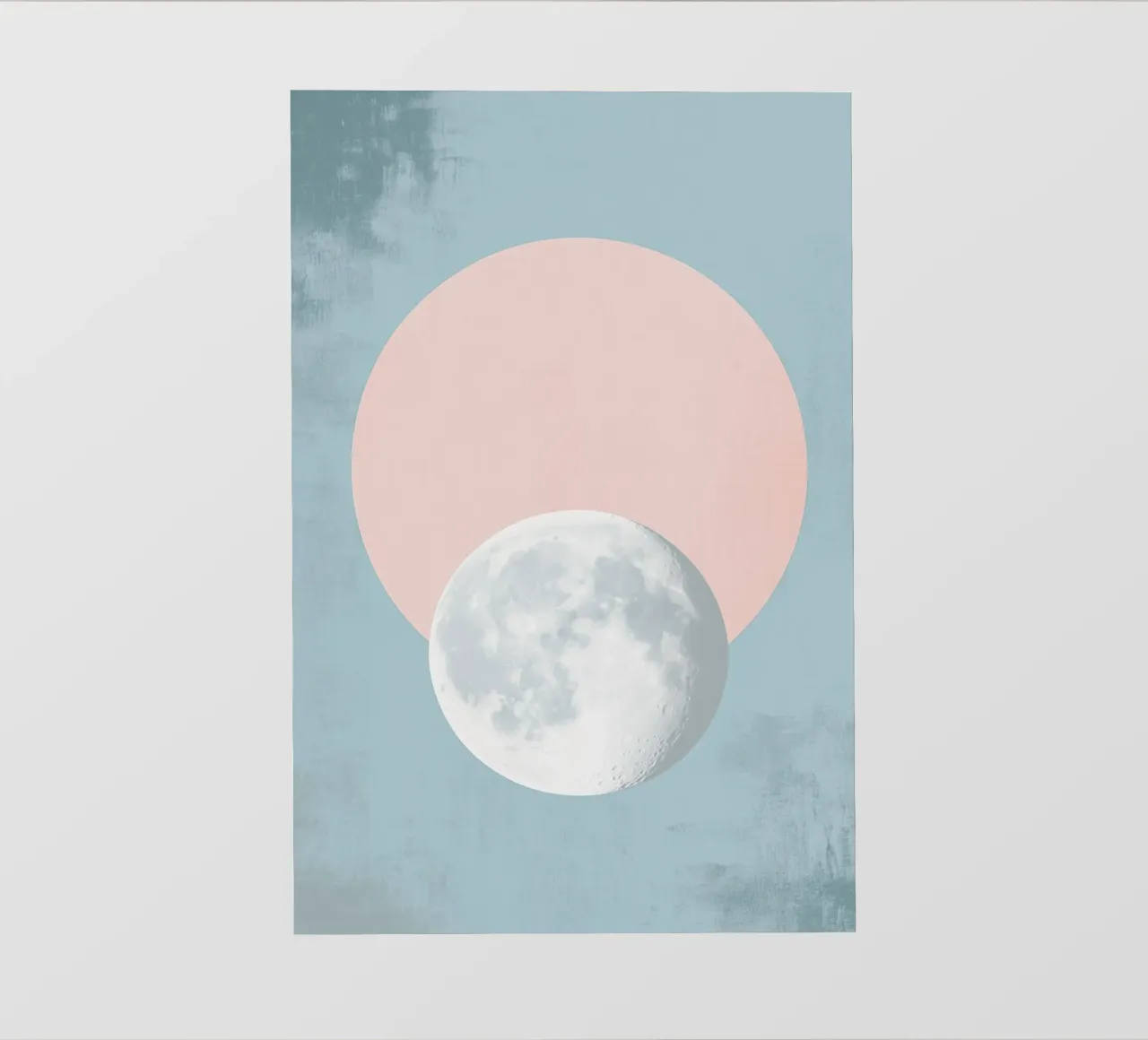 Luna pastel en círculo lámina retroiluminada de Carinaprint