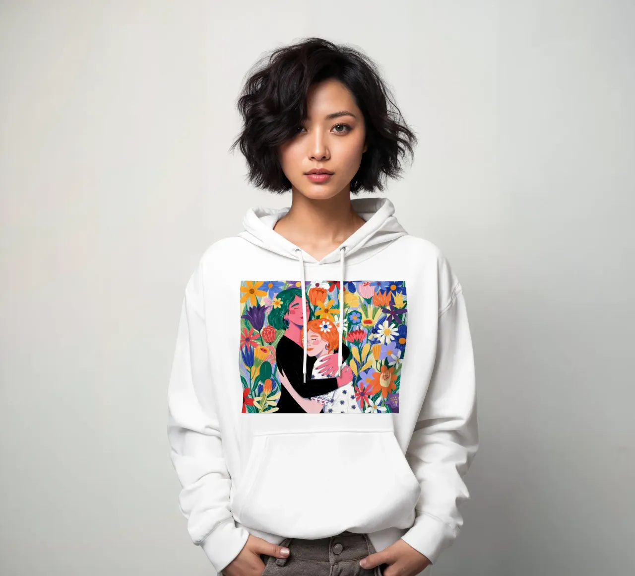 Floral Embrace Harmony hoodie by Silent Hue