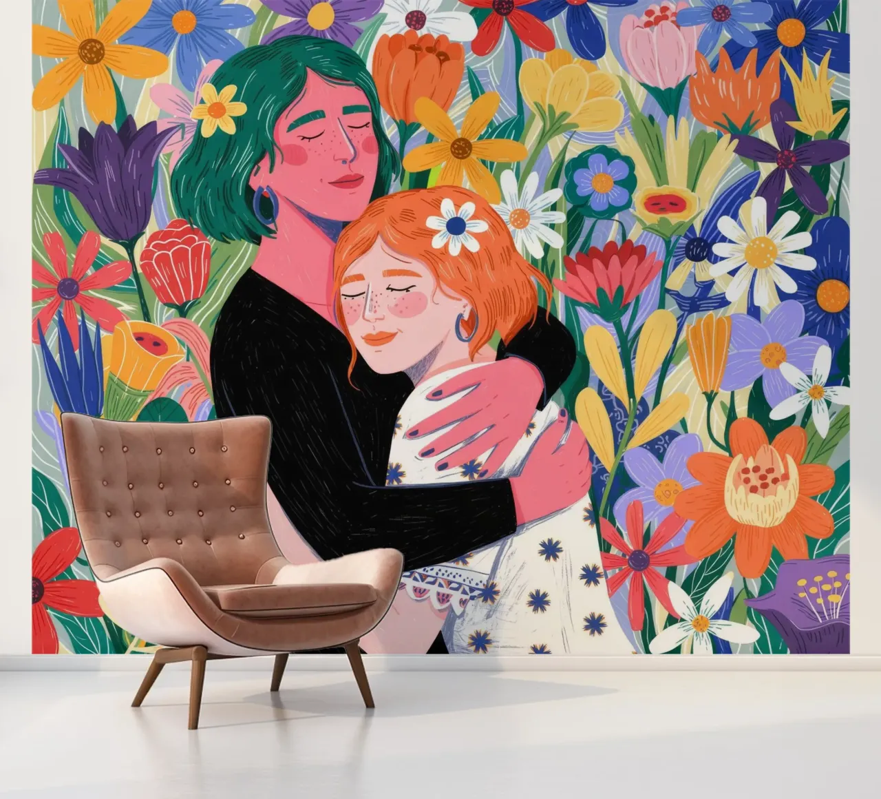 Floral Embrace Harmony photo wallpaper by Silent Hue