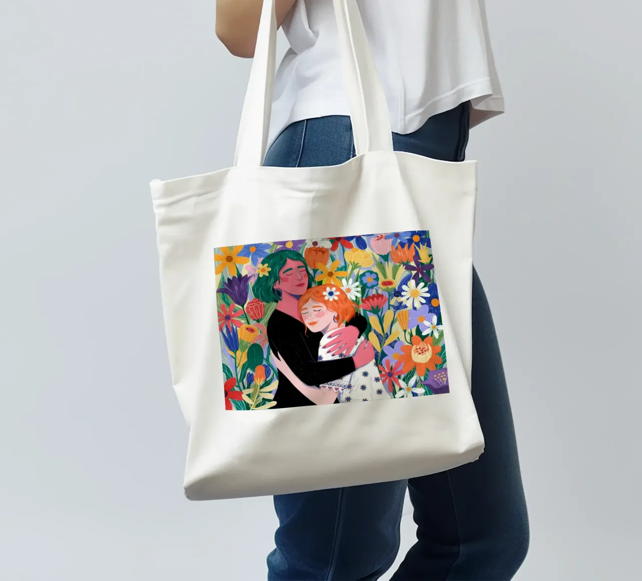 Floral Embrace Harmony tote bag by Silent Hue
