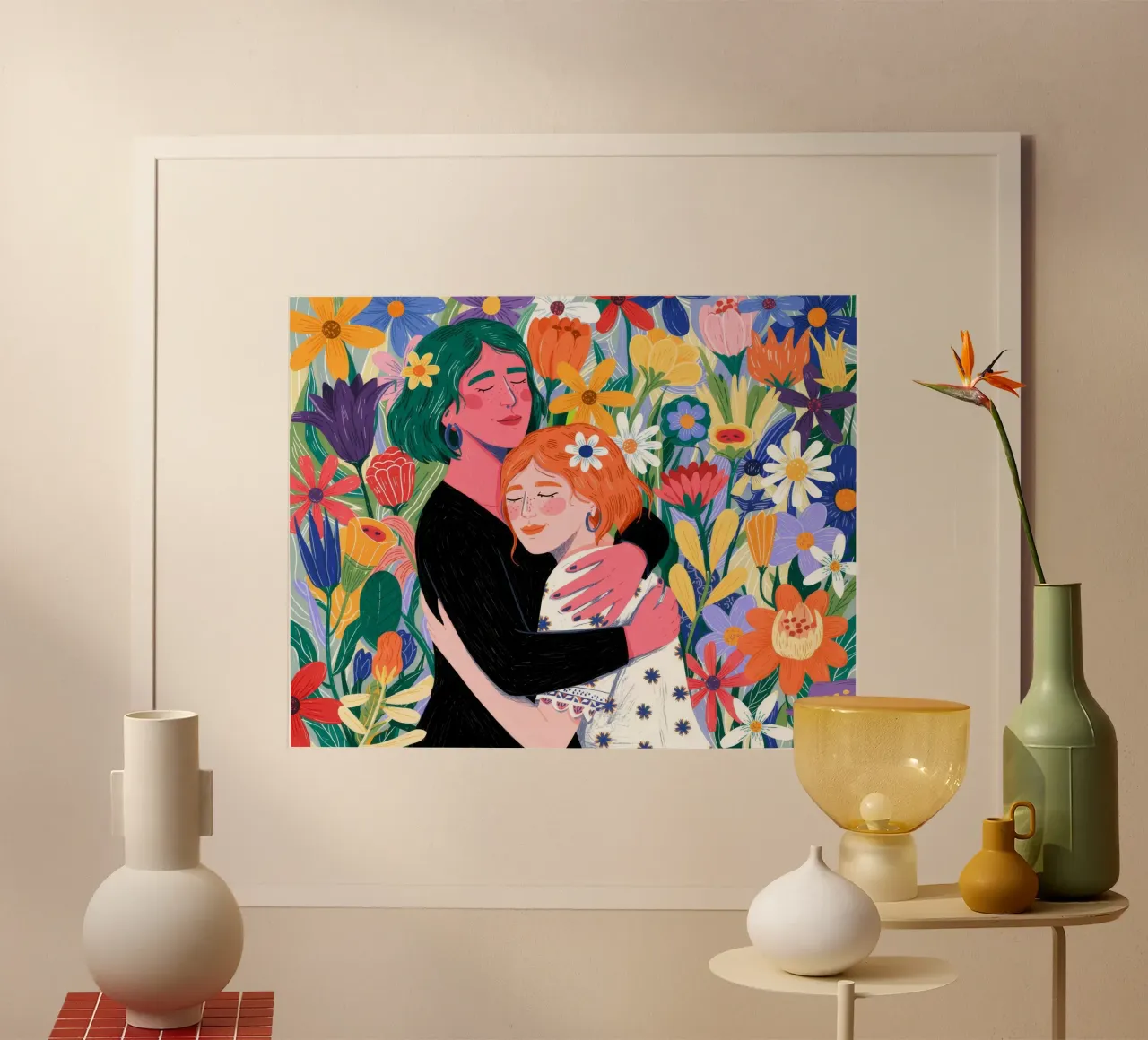 Floral Embrace Harmony poster by Silent Hue