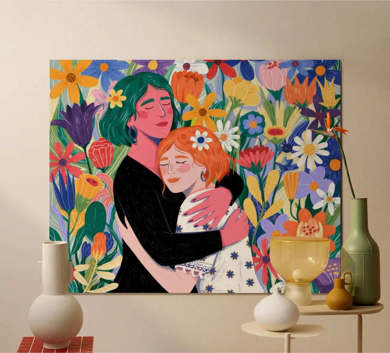 Abbraccio floreale Armonia poster da Silent Hue