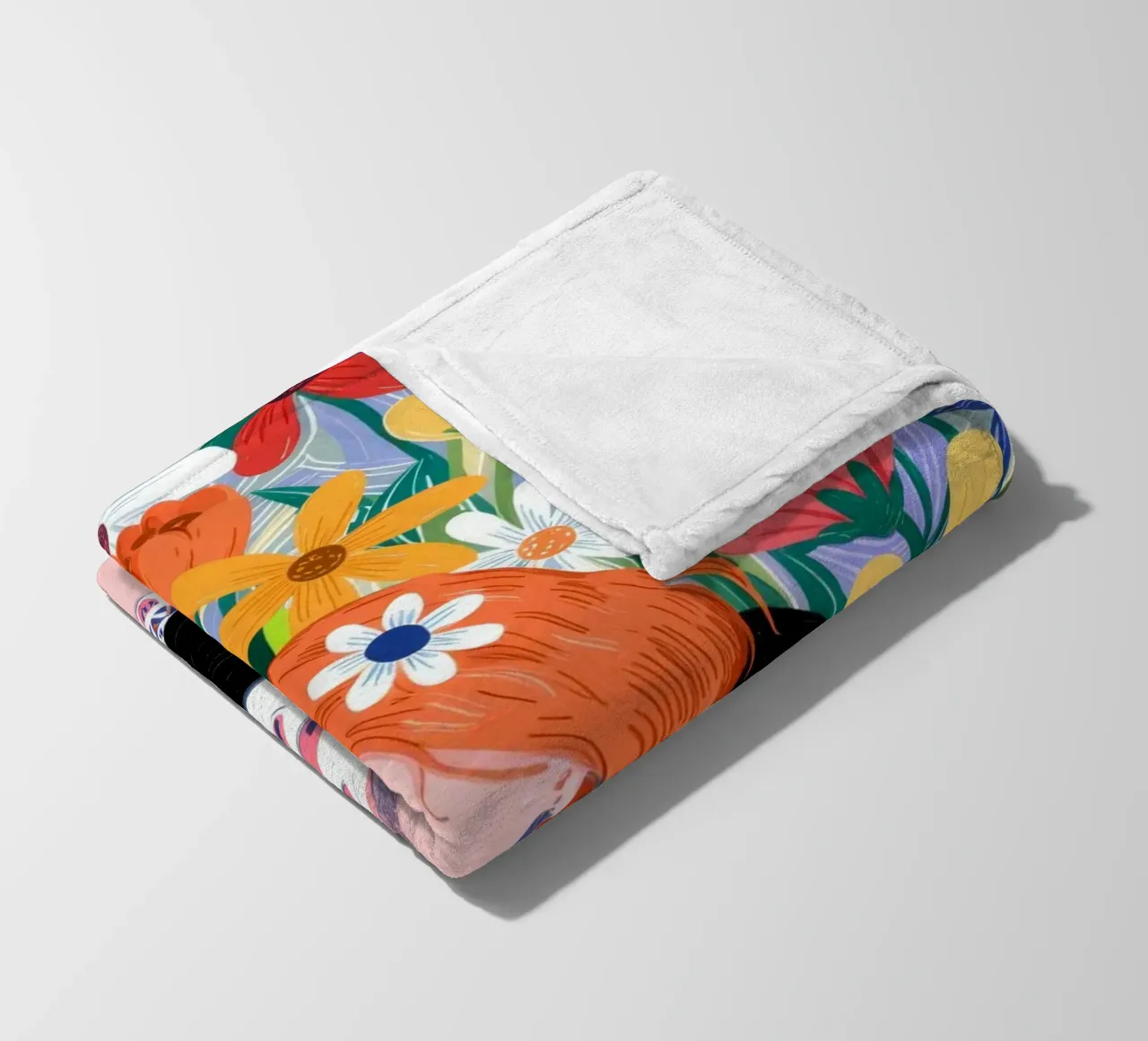 Floral Embrace Harmony fleece blanket by Silent Hue