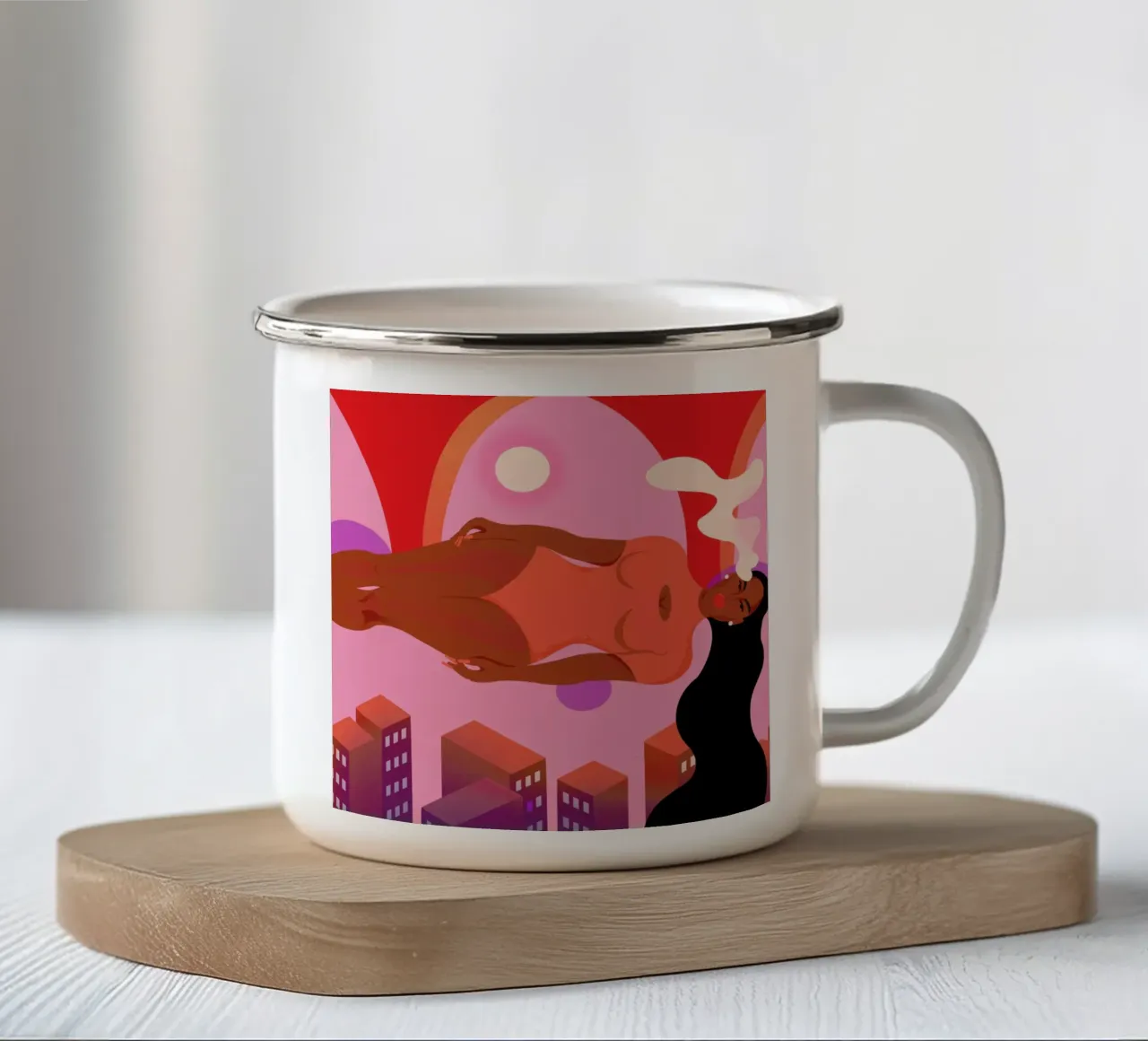 Dreams tazza in smalto da Kika illu