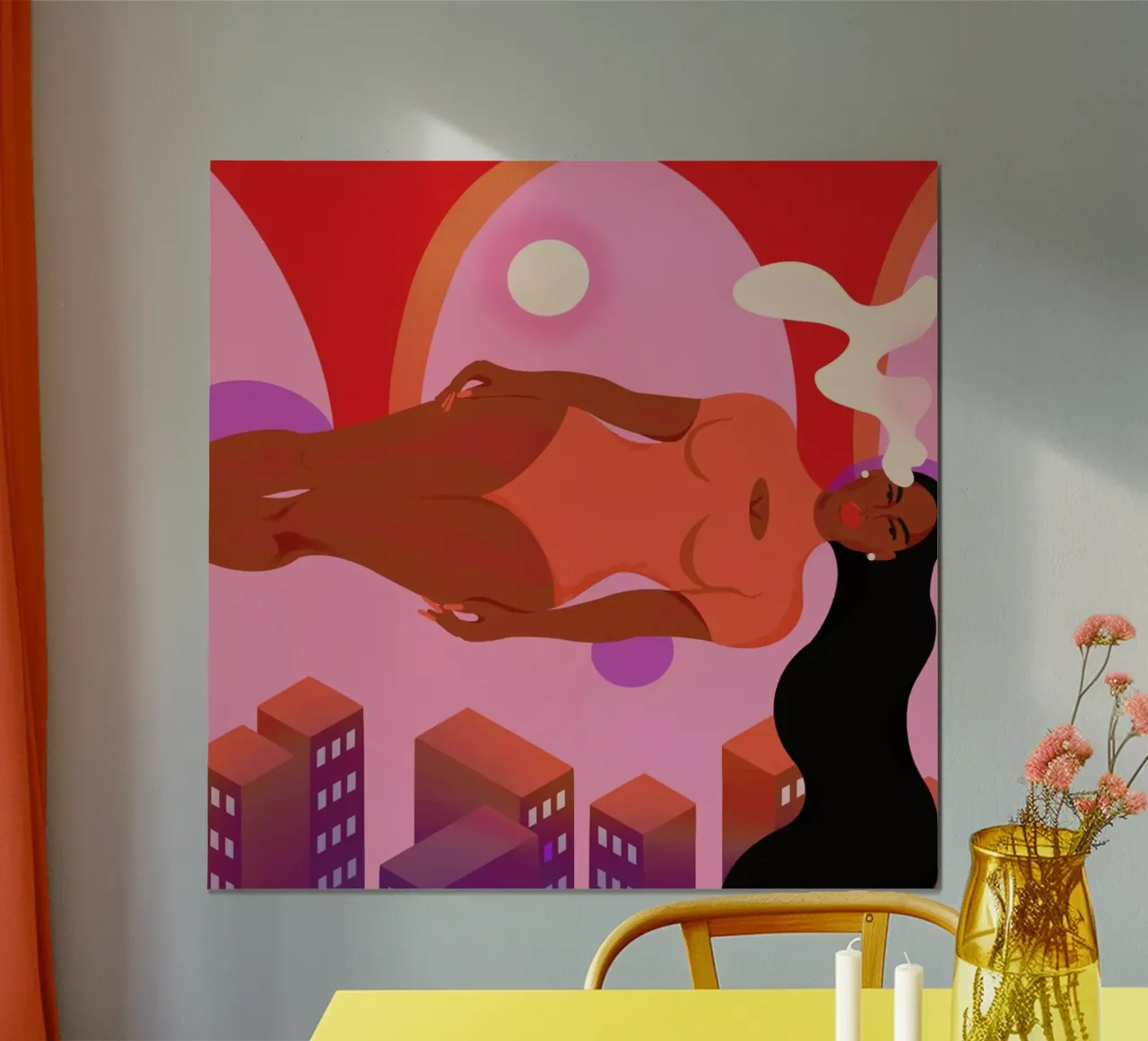 Dreams poster con telaio in alluminio da Kika illu