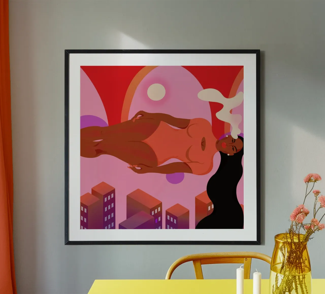 Dreams poster con telaio in alluminio da Kika illu