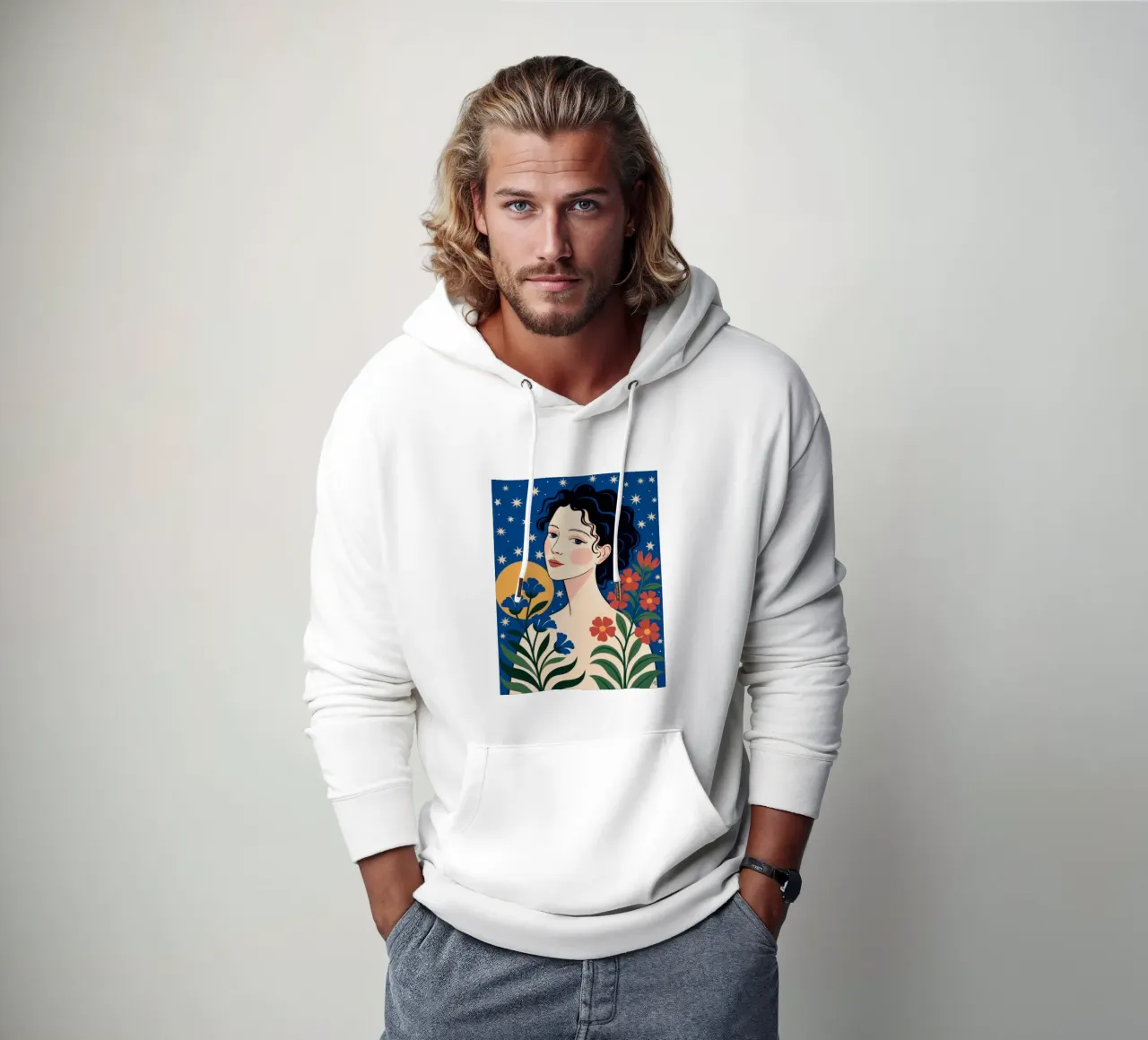 Eleganza floreale senza tempo felpa con cappuccio da Silent Hue