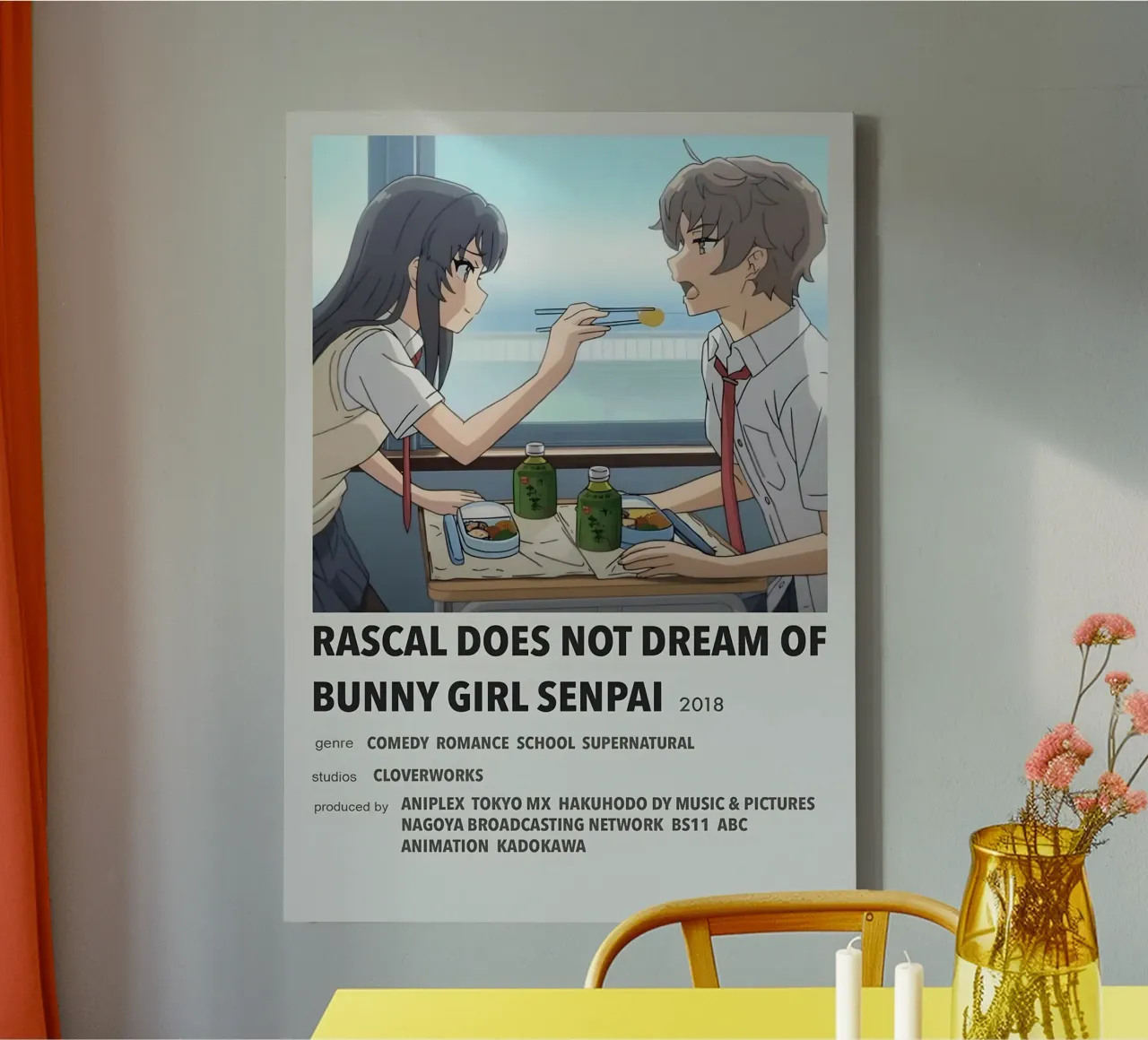 RASCAL DOES NOT DREAM OF BUNNY GIRL SENPAI 2018 tela con Cornice a cassetta da Totoya