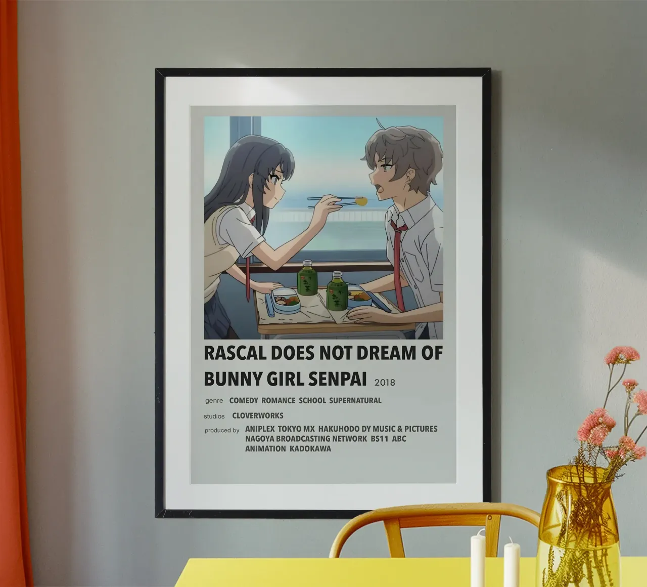RASCAL DOES NOT DREAM OF BUNNY GIRL SENPAI 2018 poster da Totoya