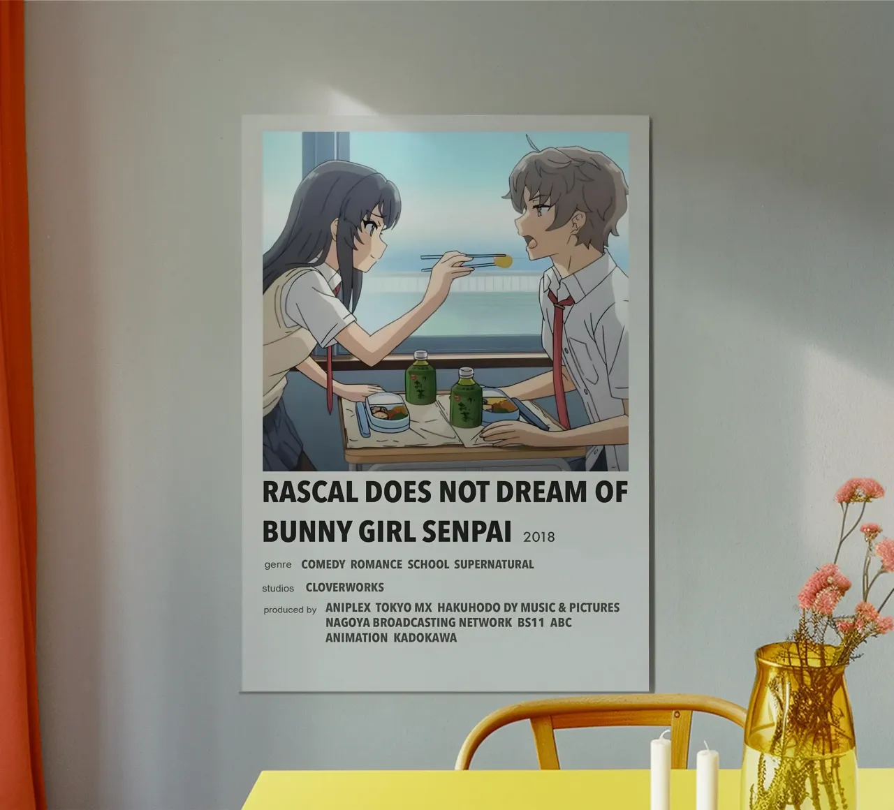 RASCAL DOES NOT DREAM OF BUNNY GIRL SENPAI 2018 poster da Totoya