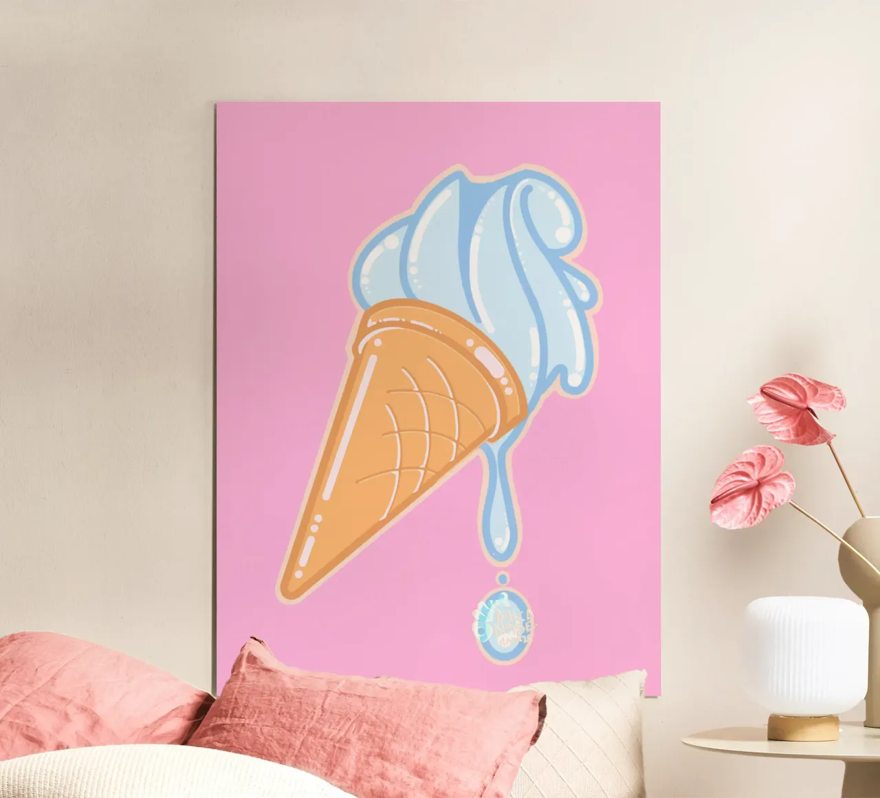 Ice Ice Baby poster con telaio in plastica da Noisebones