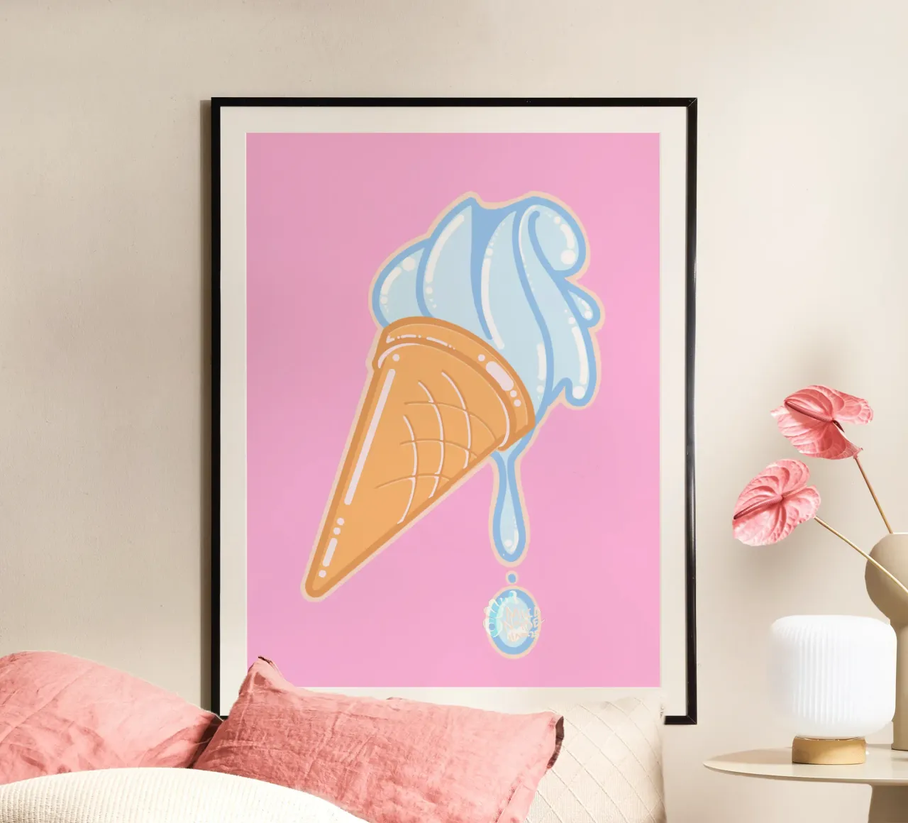Ice Ice Baby poster con telaio in plastica da Noisebones