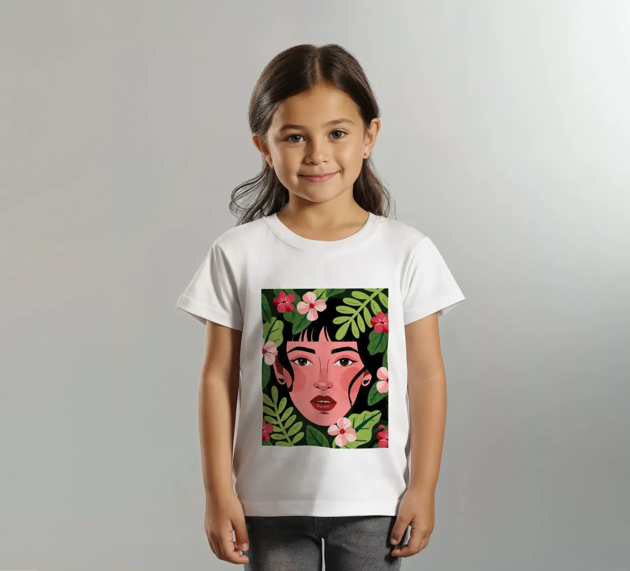 Lush Floral Enchantment kids t-shirt by Silent Hue
