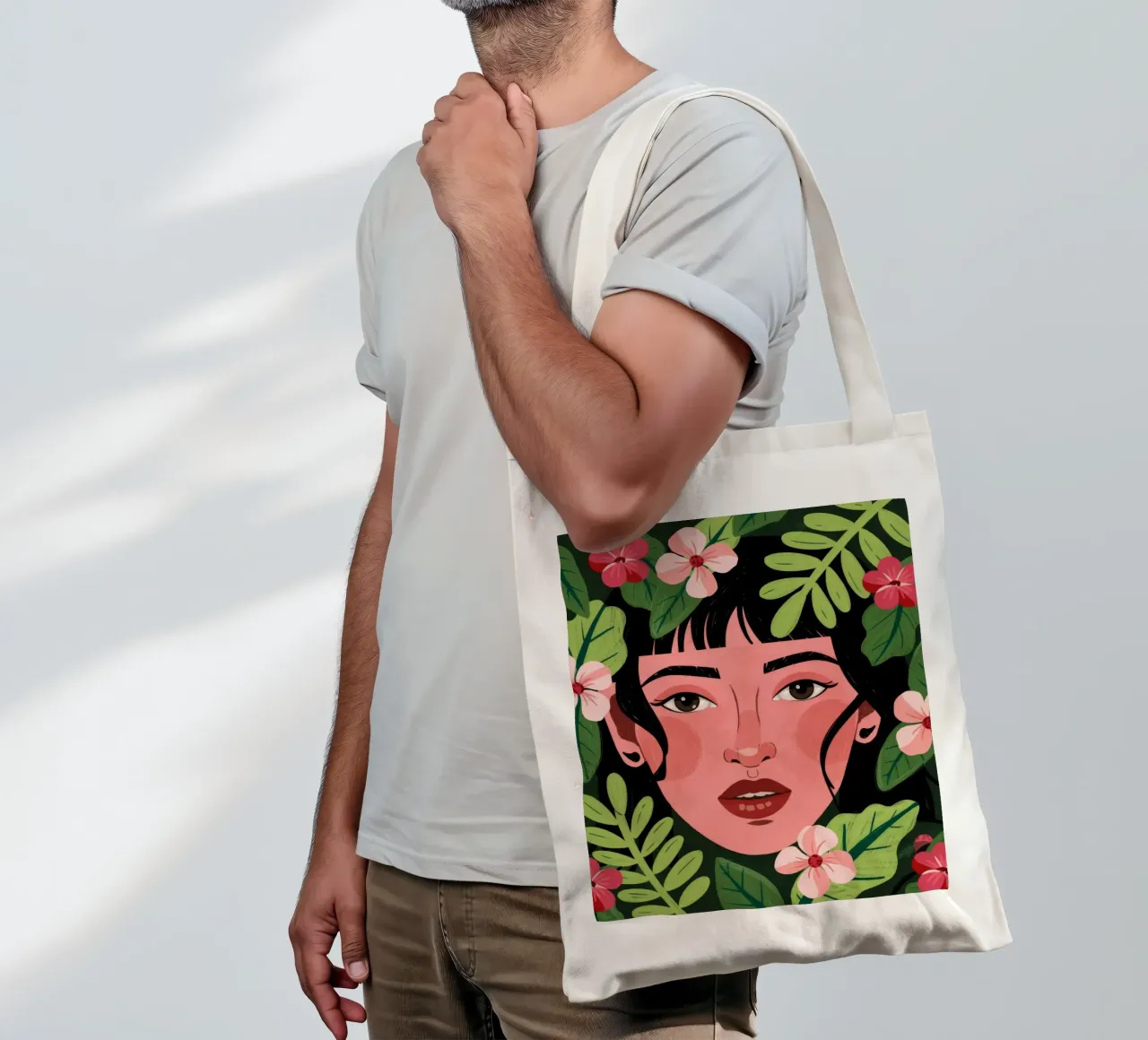 Lush Floral Enchantment tote bag by Silent Hue