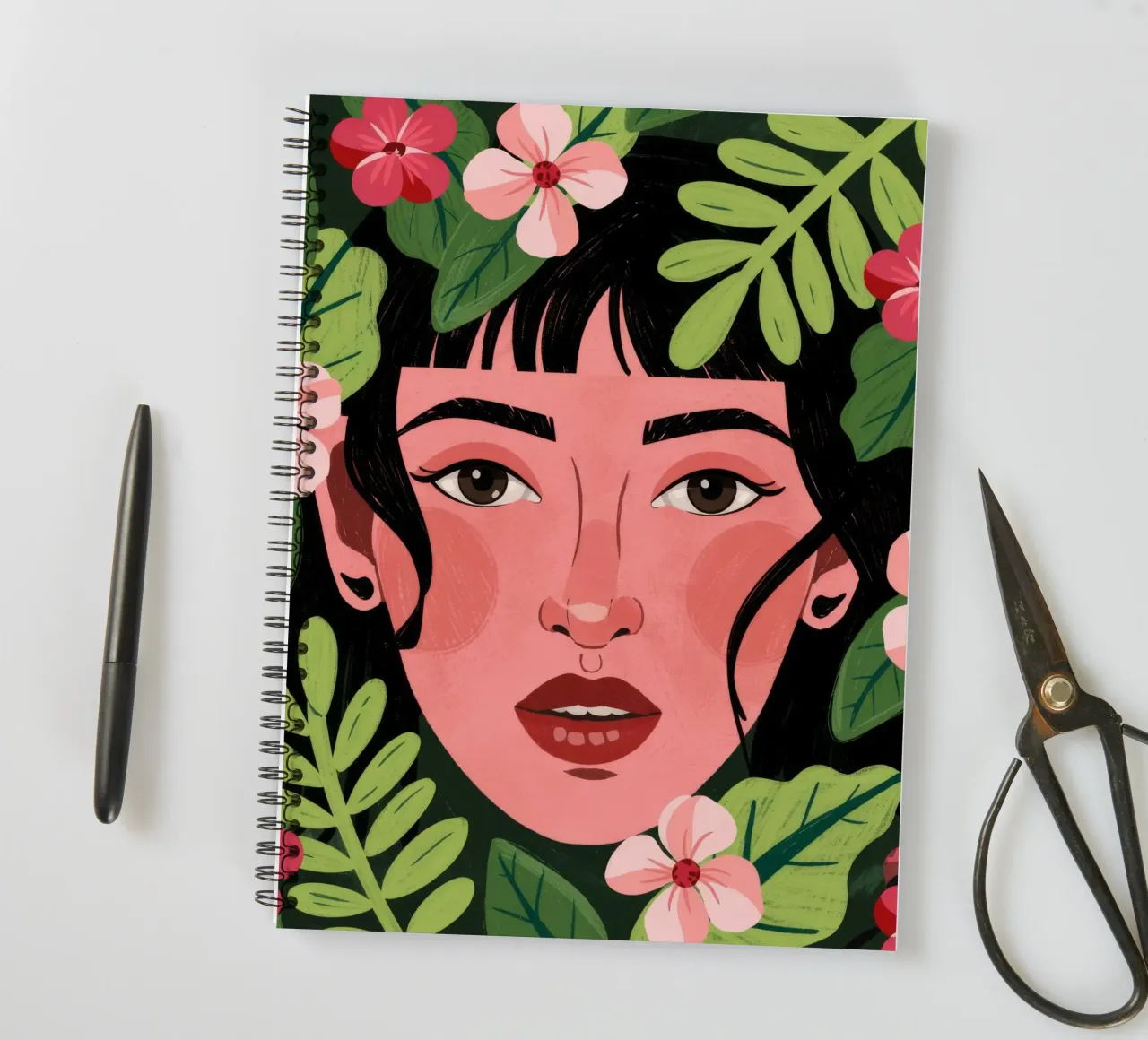 Lush Floral Enchantment spiral notebook by Silent Hue