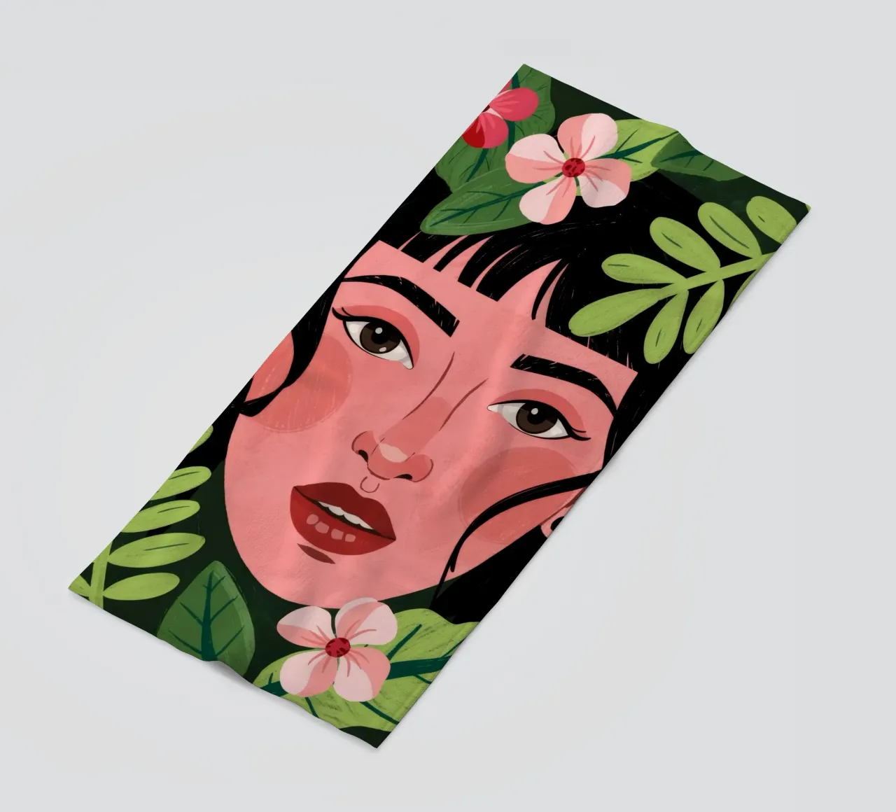 Lush Floral Enchantment beach towel by Silent Hue