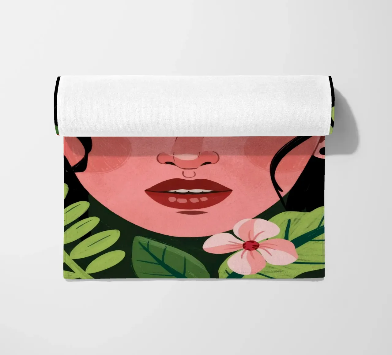 Lush Floral Enchantment beach towel by Silent Hue