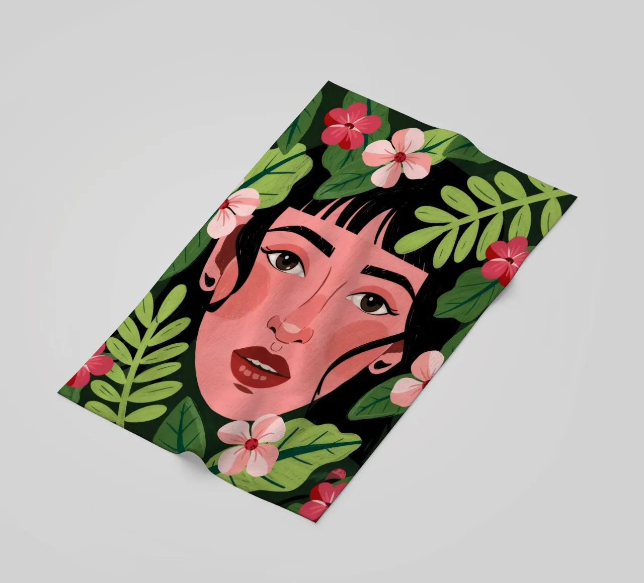 Lush Floral Enchantment beach towel by Silent Hue